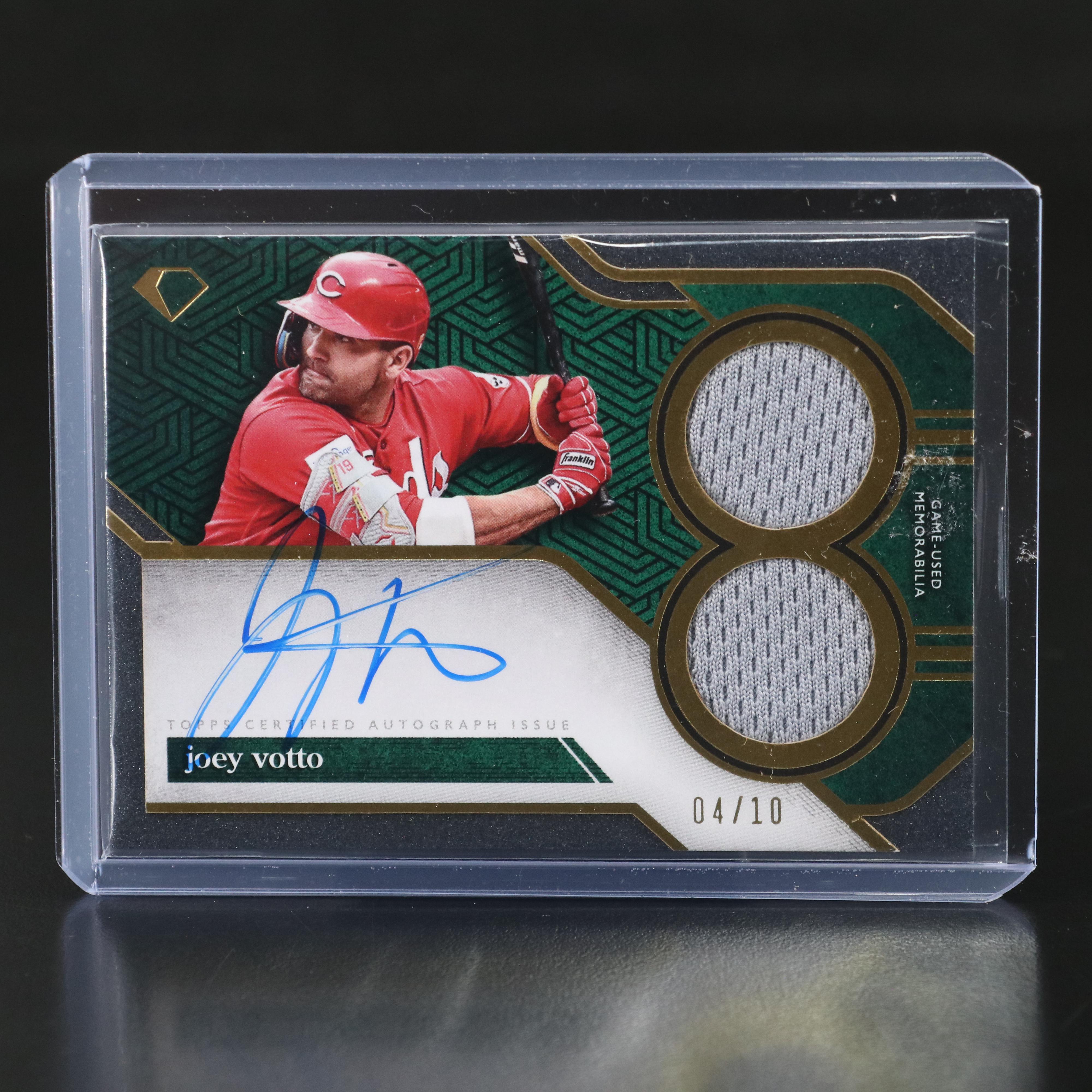 2024 Topps Diamond Icons Joey Votto Signed Relic Baseball Card #ed 04/10