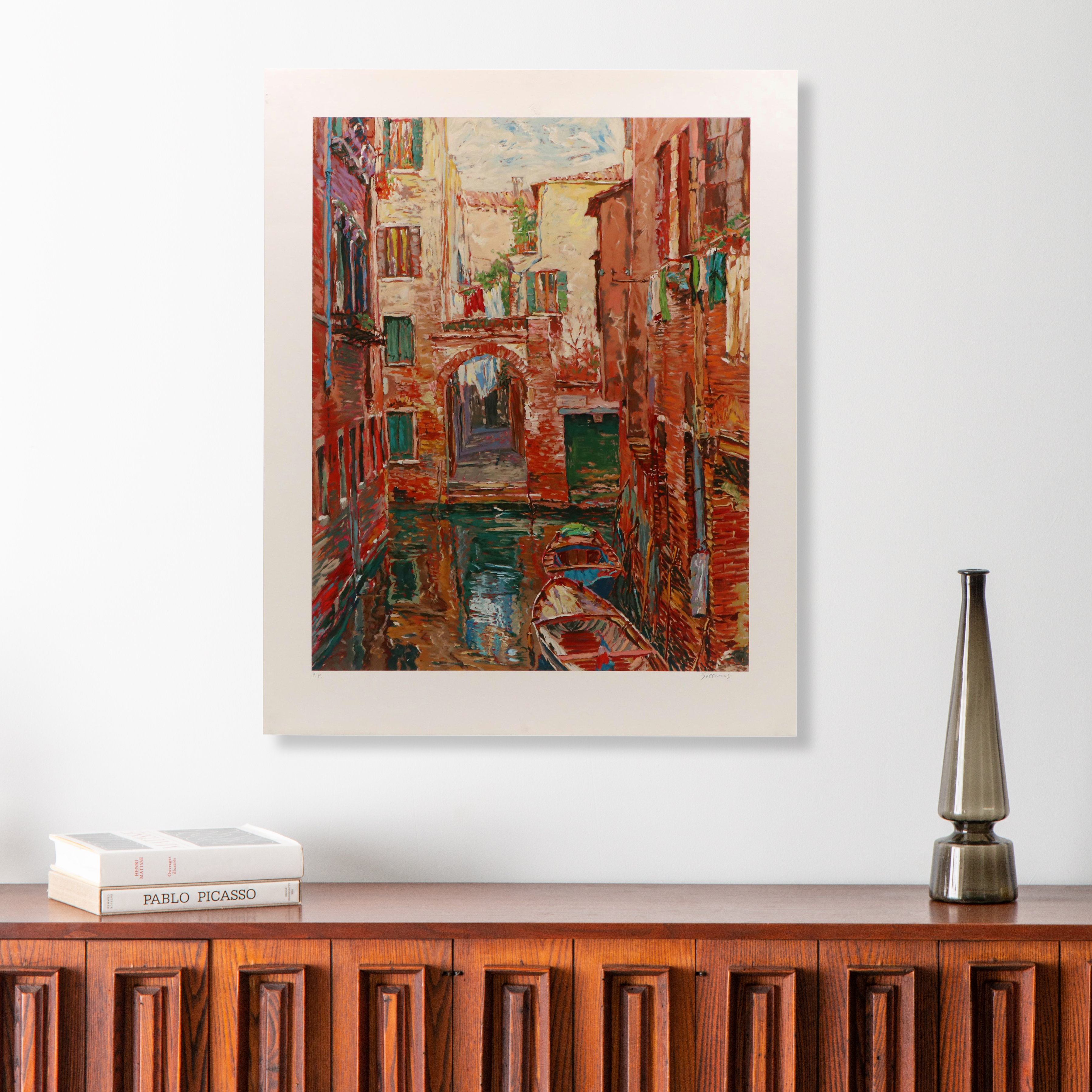 Marco Sassone City Scene Serigraph "Rio Secundo"