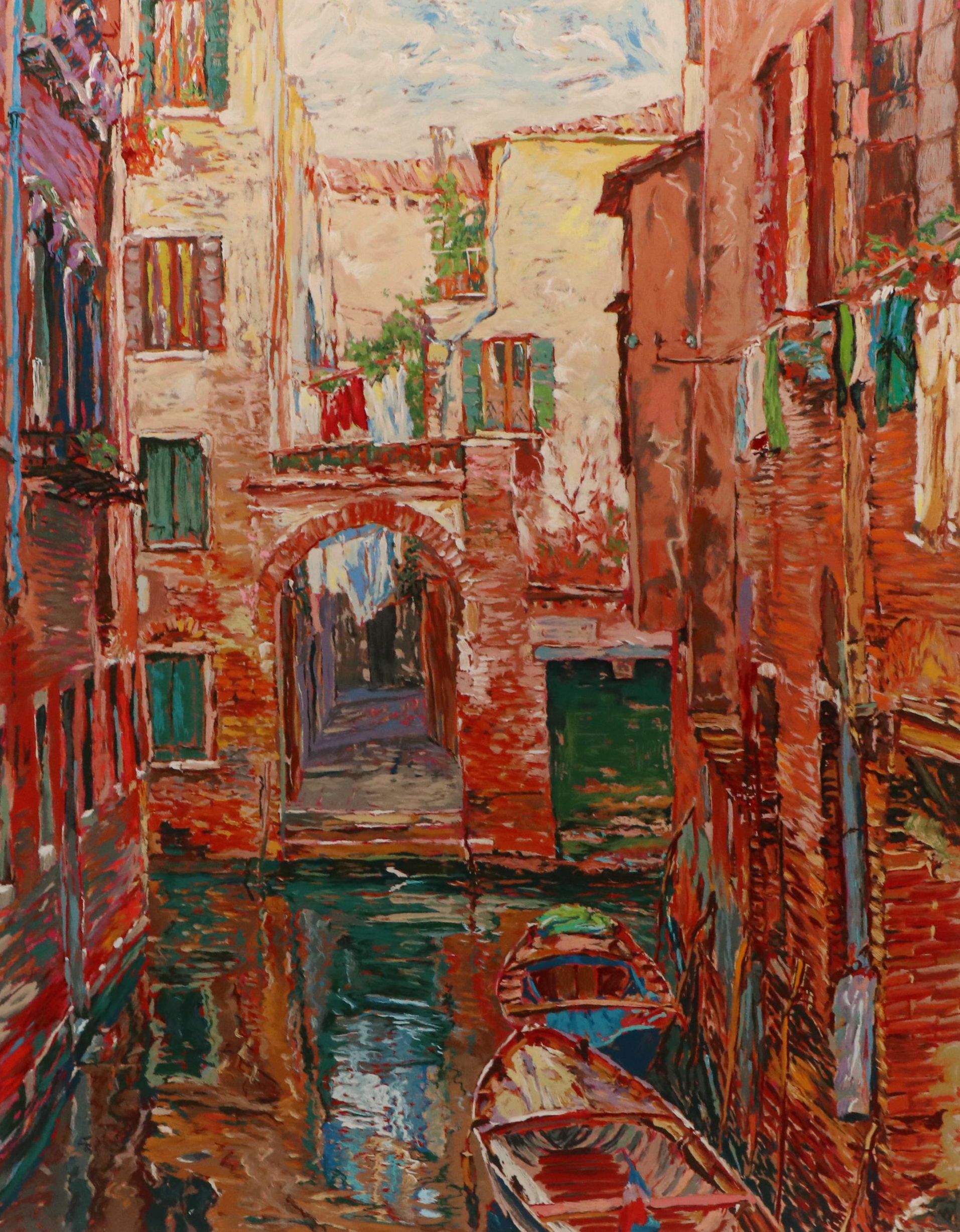 Marco Sassone City Scene Serigraph "Rio Secundo"