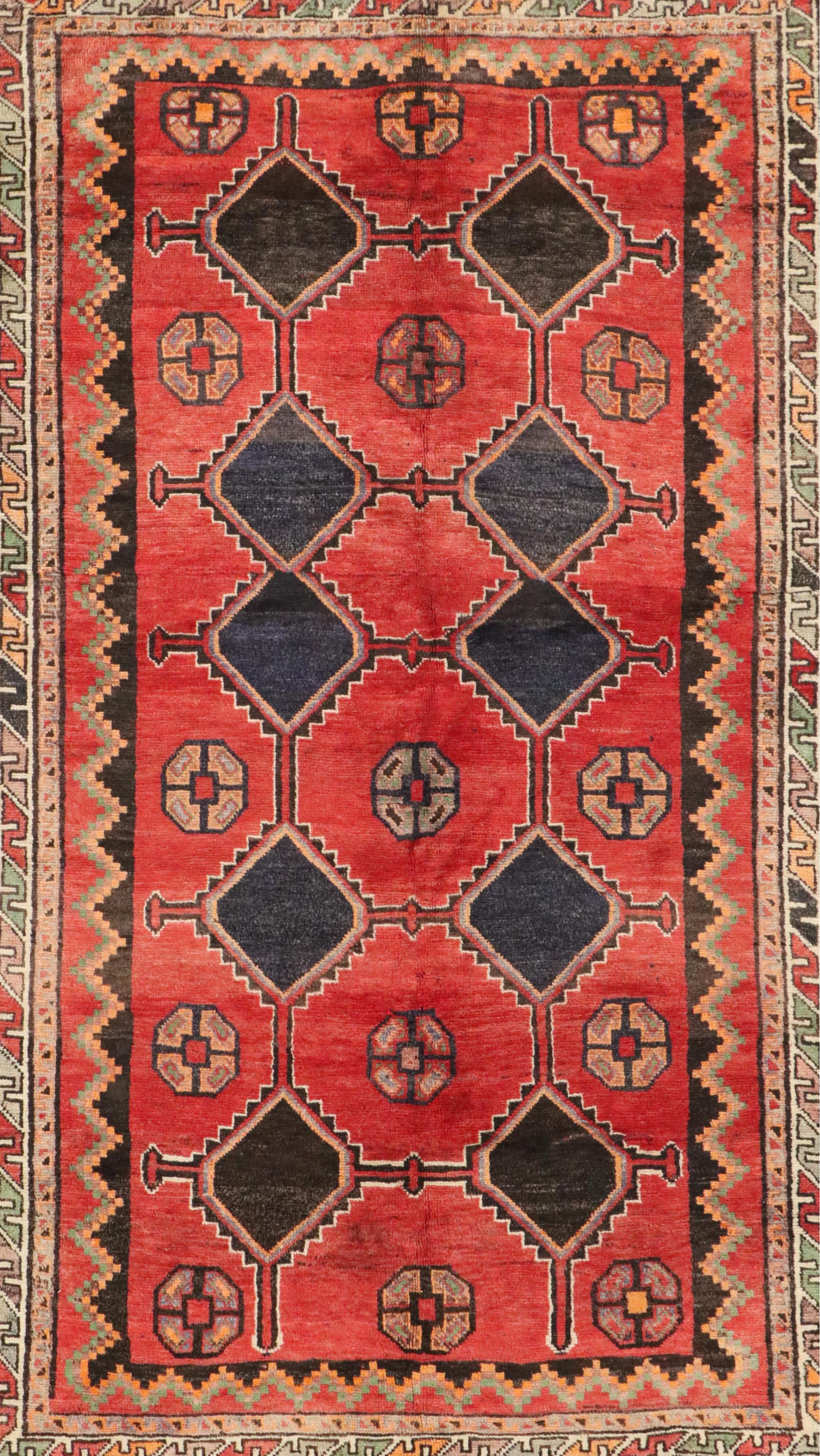 5'3 x 8'10 Hand-Knotted Persian Kurdish Area Rug