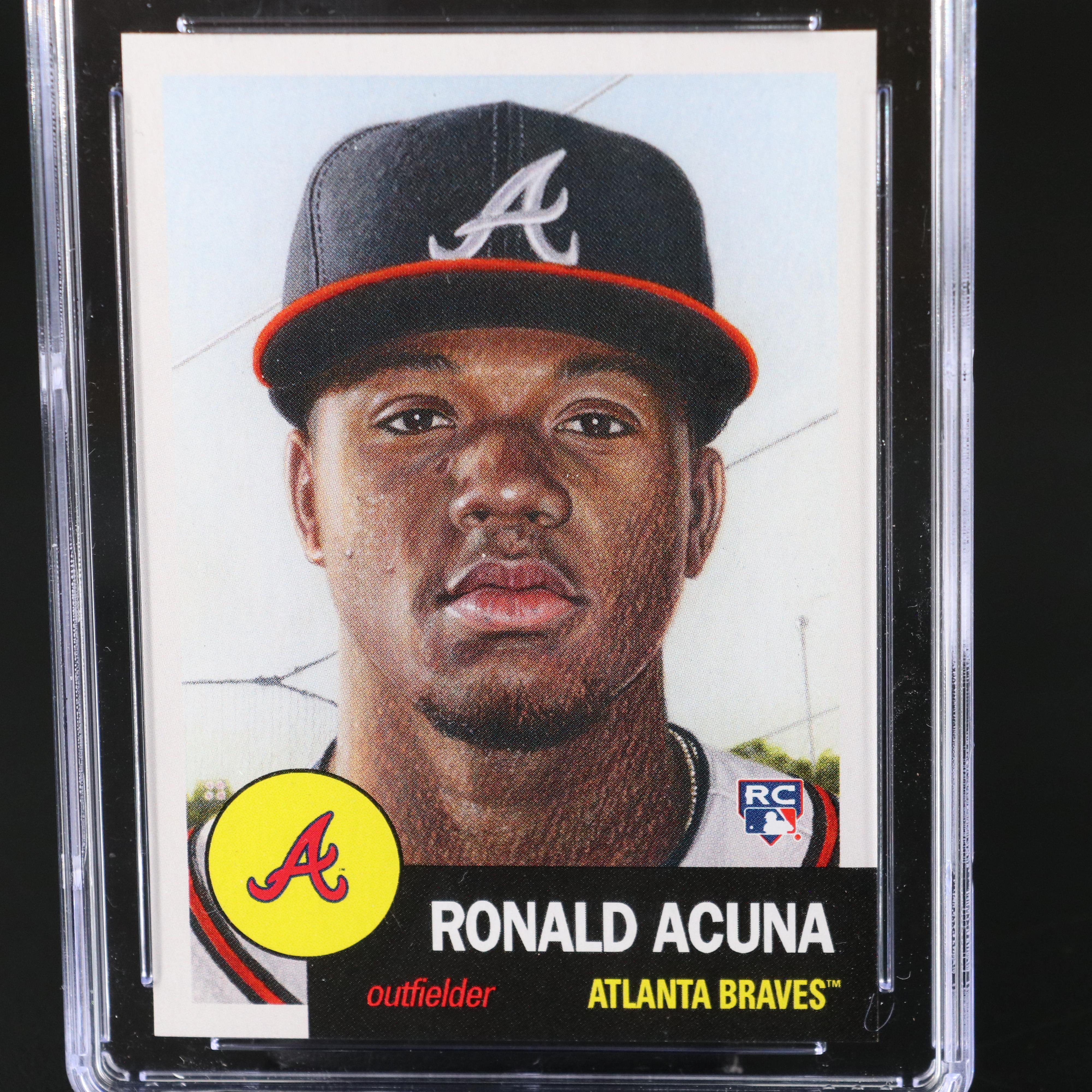 2018 Topps Living Set Ronald Acuna Jr. Rookie Baseball Card Graded CGC 10