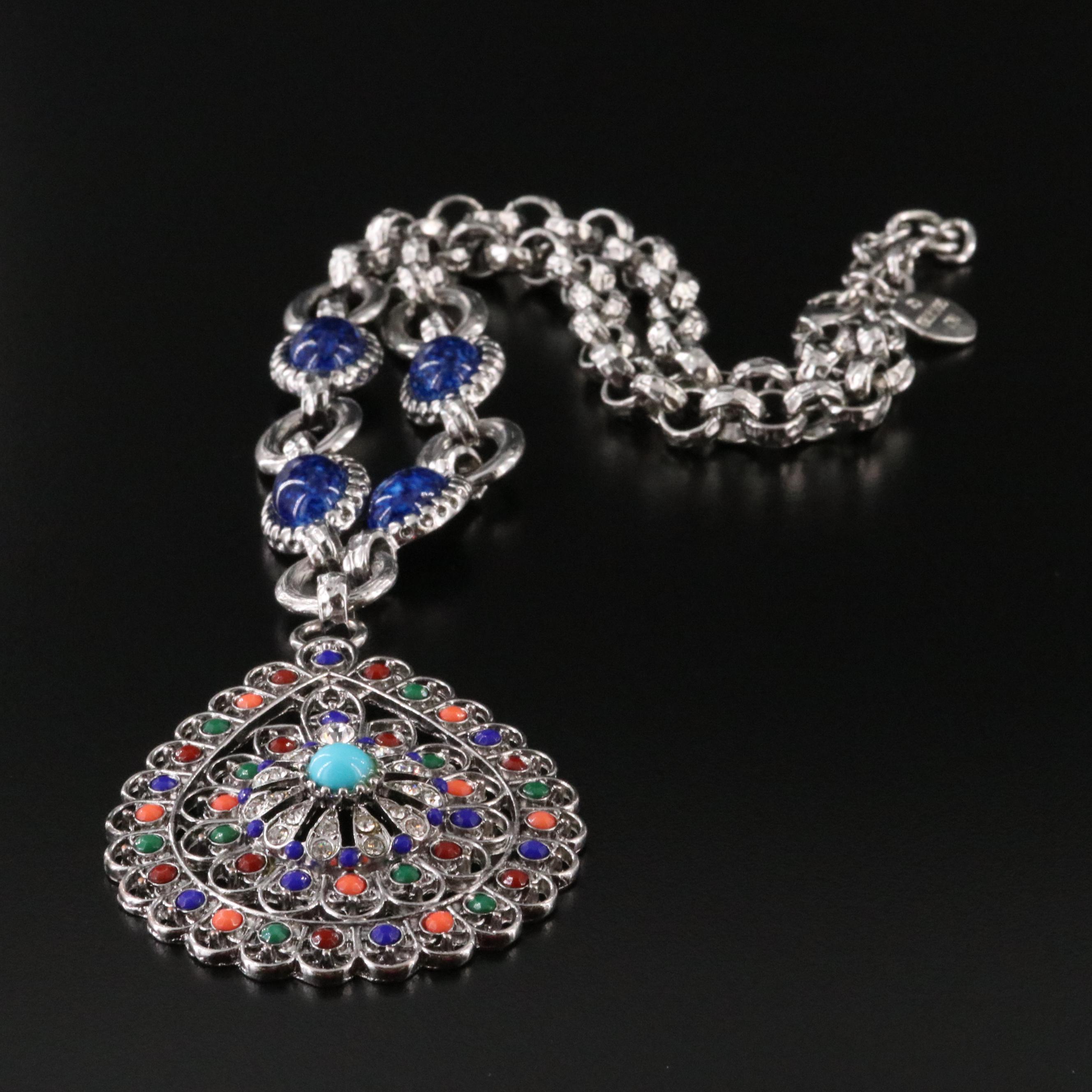 Graziano Necklace with Rhinestone Accents