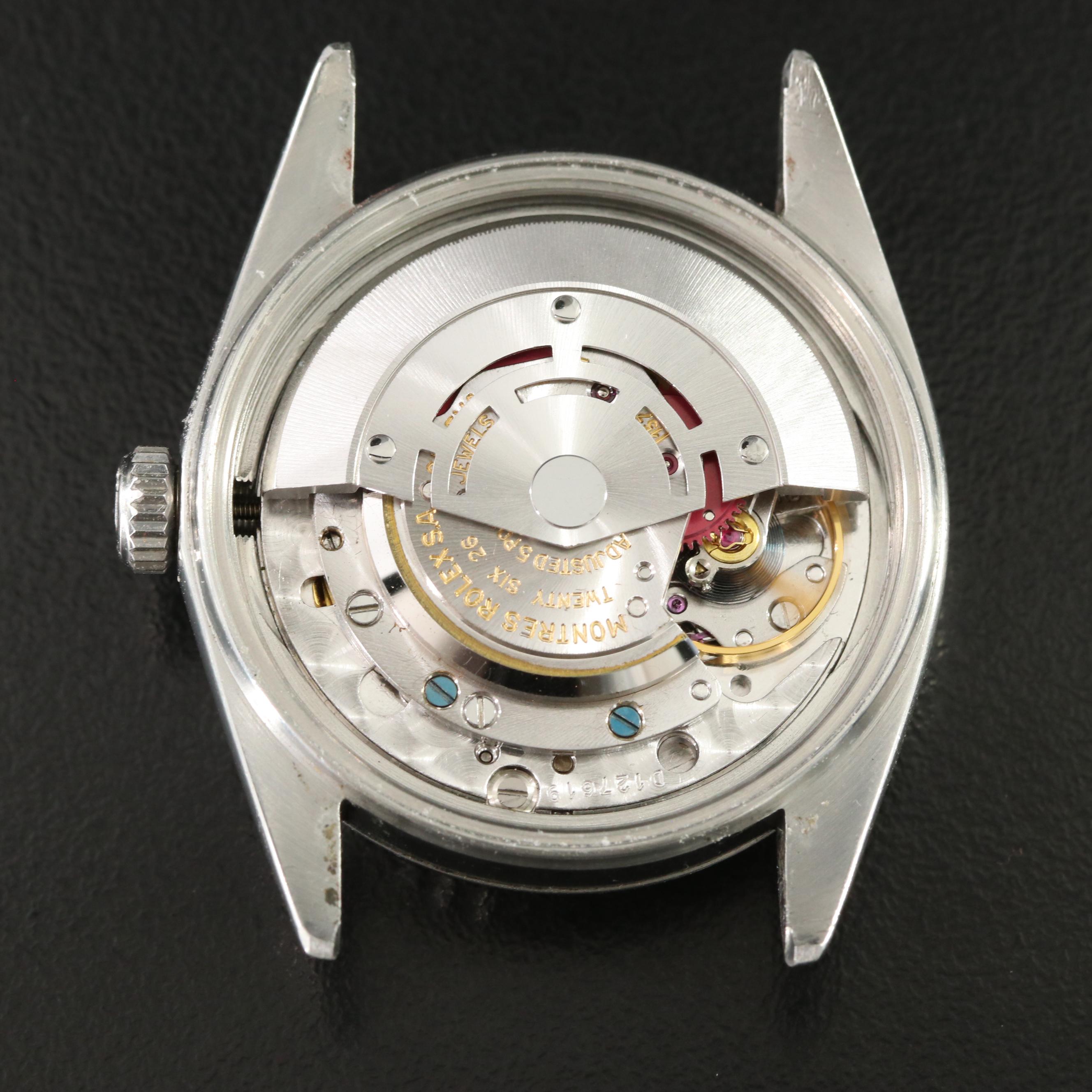 1973 Rolex Engine Turned Bezel Pie Pan Dial Datejust Watch