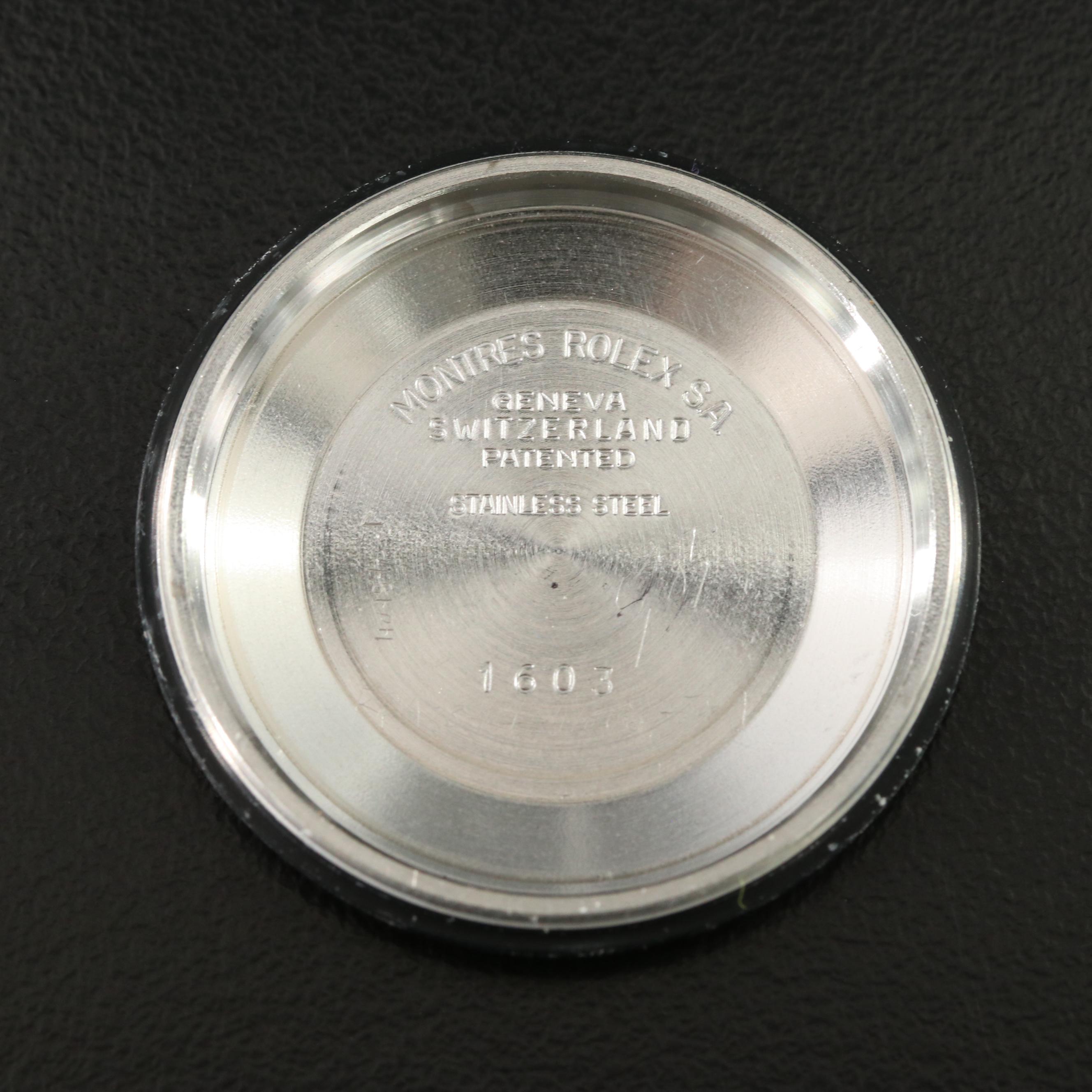 1973 Rolex Engine Turned Bezel Pie Pan Dial Datejust Watch