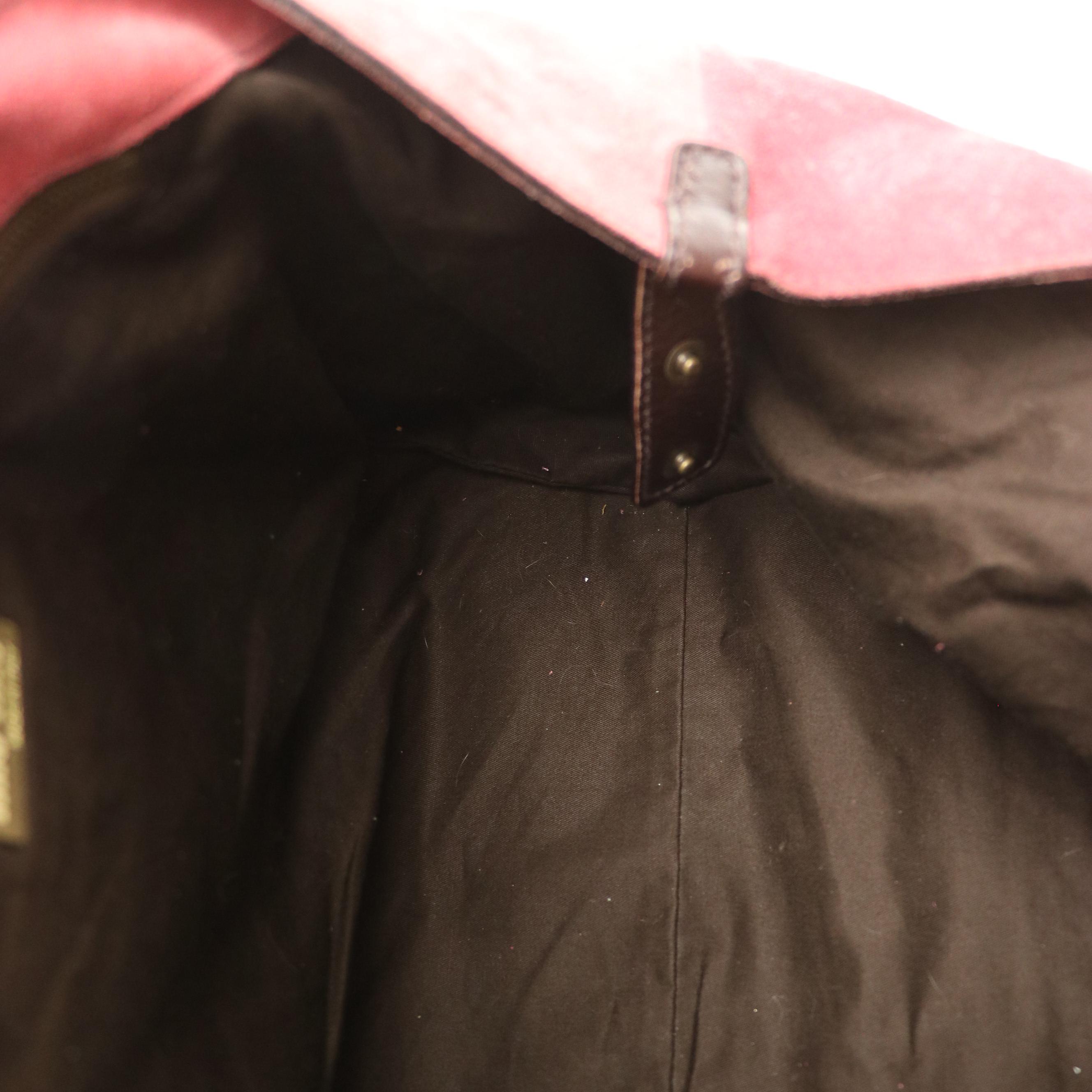 Miu Miu Blush Pink Suede Shoulder Bag with Brown Grained Leather Mini Pochette