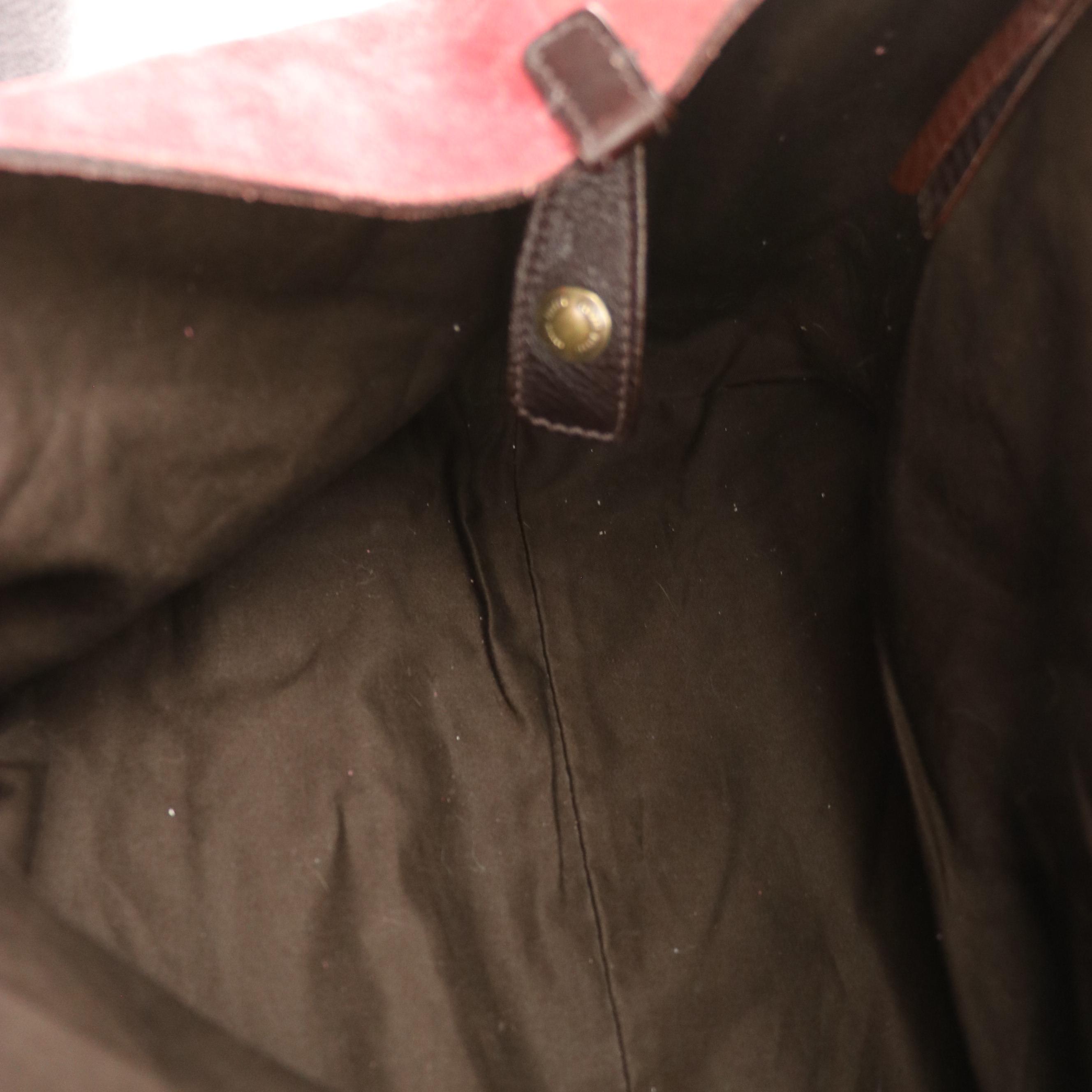 Miu Miu Blush Pink Suede Shoulder Bag with Brown Grained Leather Mini Pochette