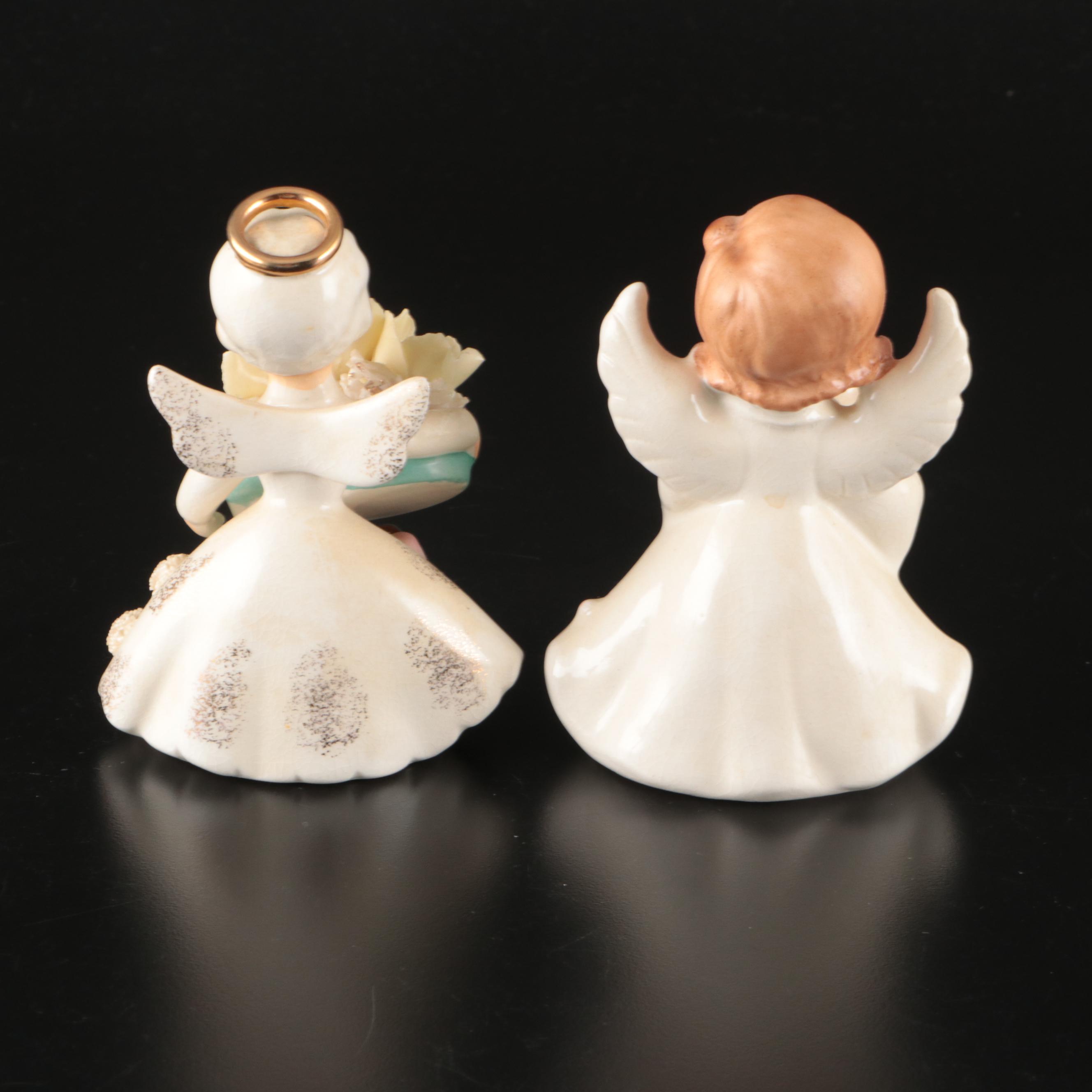 Lefton Birth Month with Other Ceramic and Resin Angel Figurines