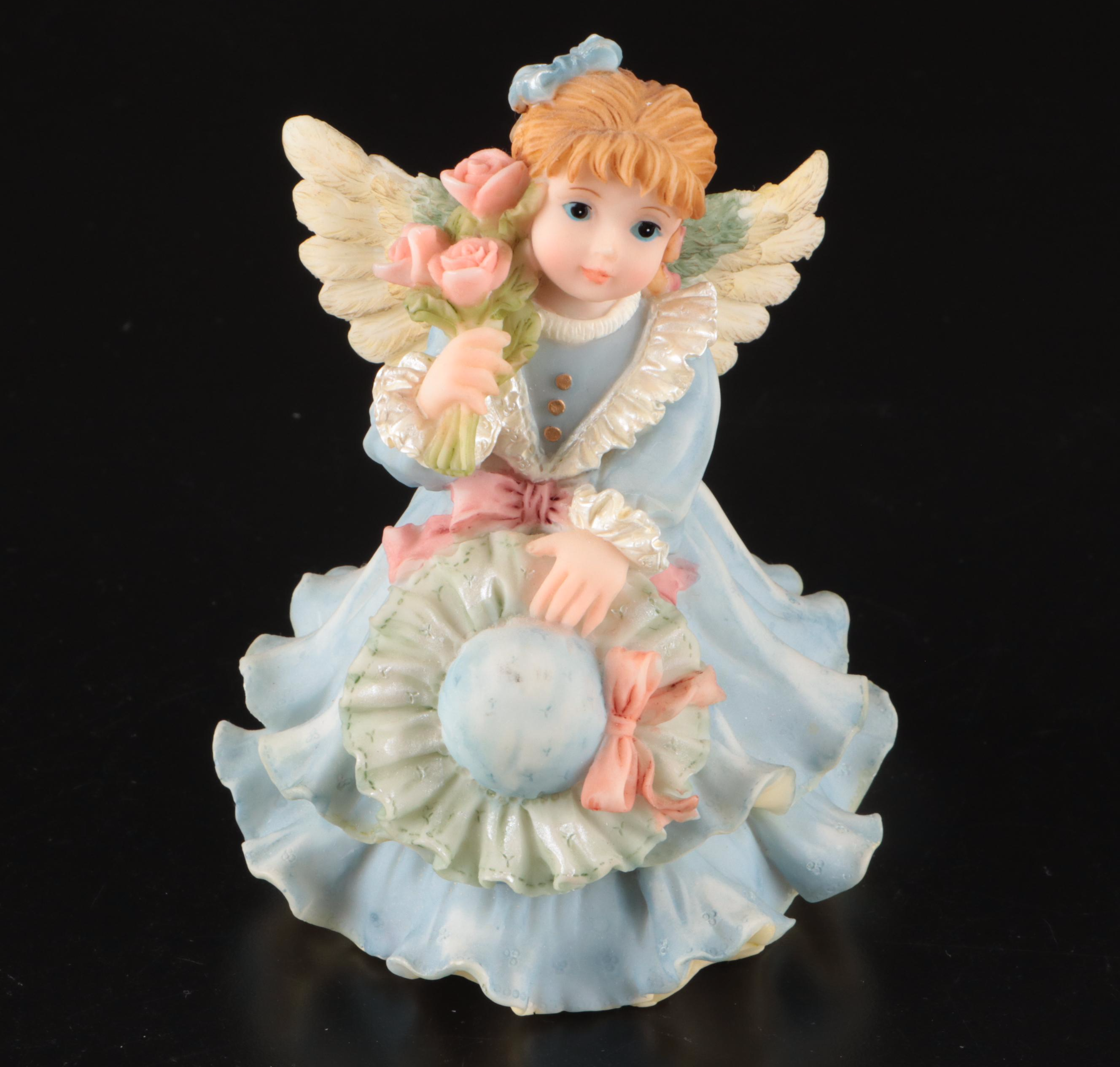 Lefton Birth Month with Other Ceramic and Resin Angel Figurines
