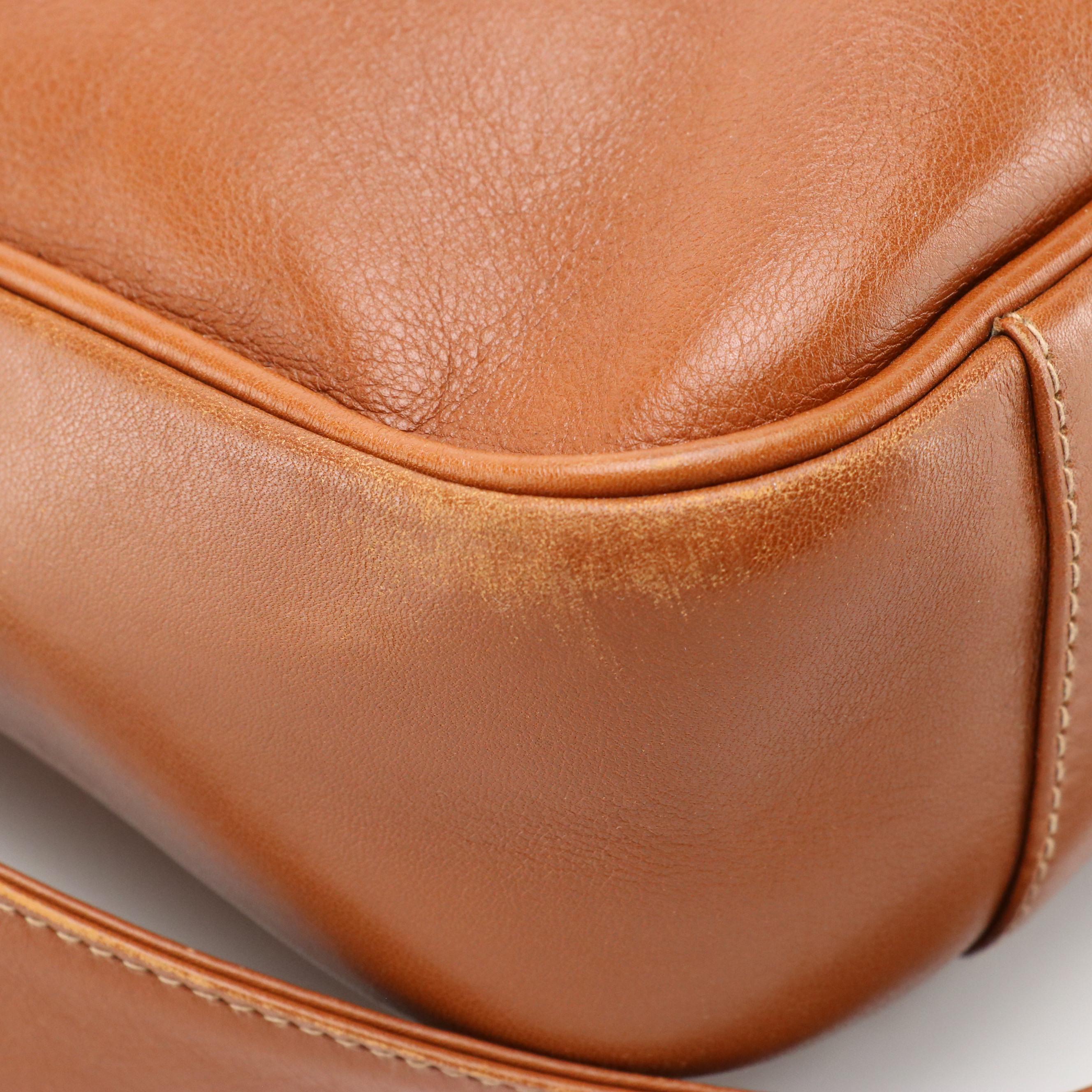 Gucci Bamboo Brown Leather Two-Way Bag