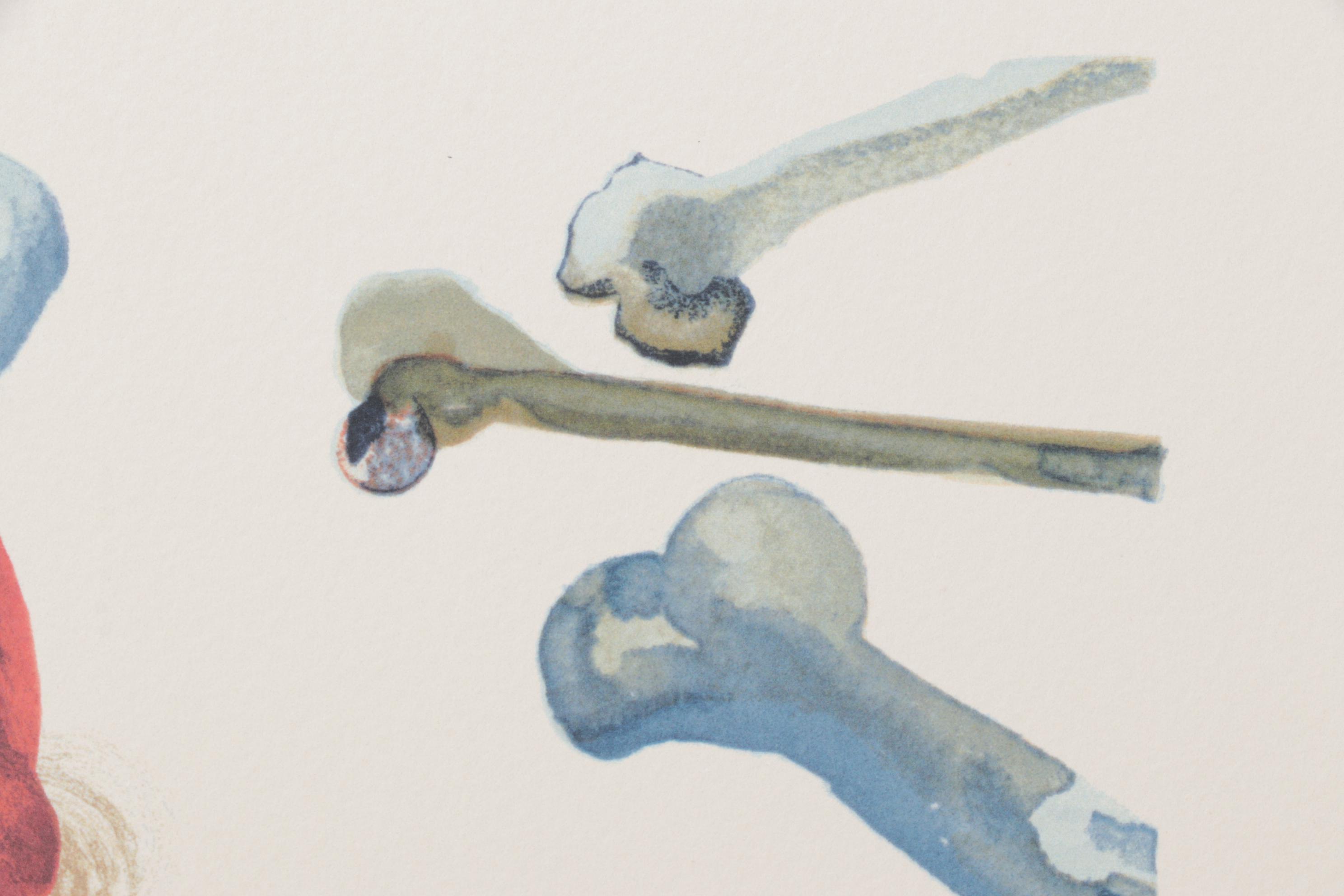 Giclée after Salvador Dalí "Divine Comedy Inferno" Woodblock Print with Text