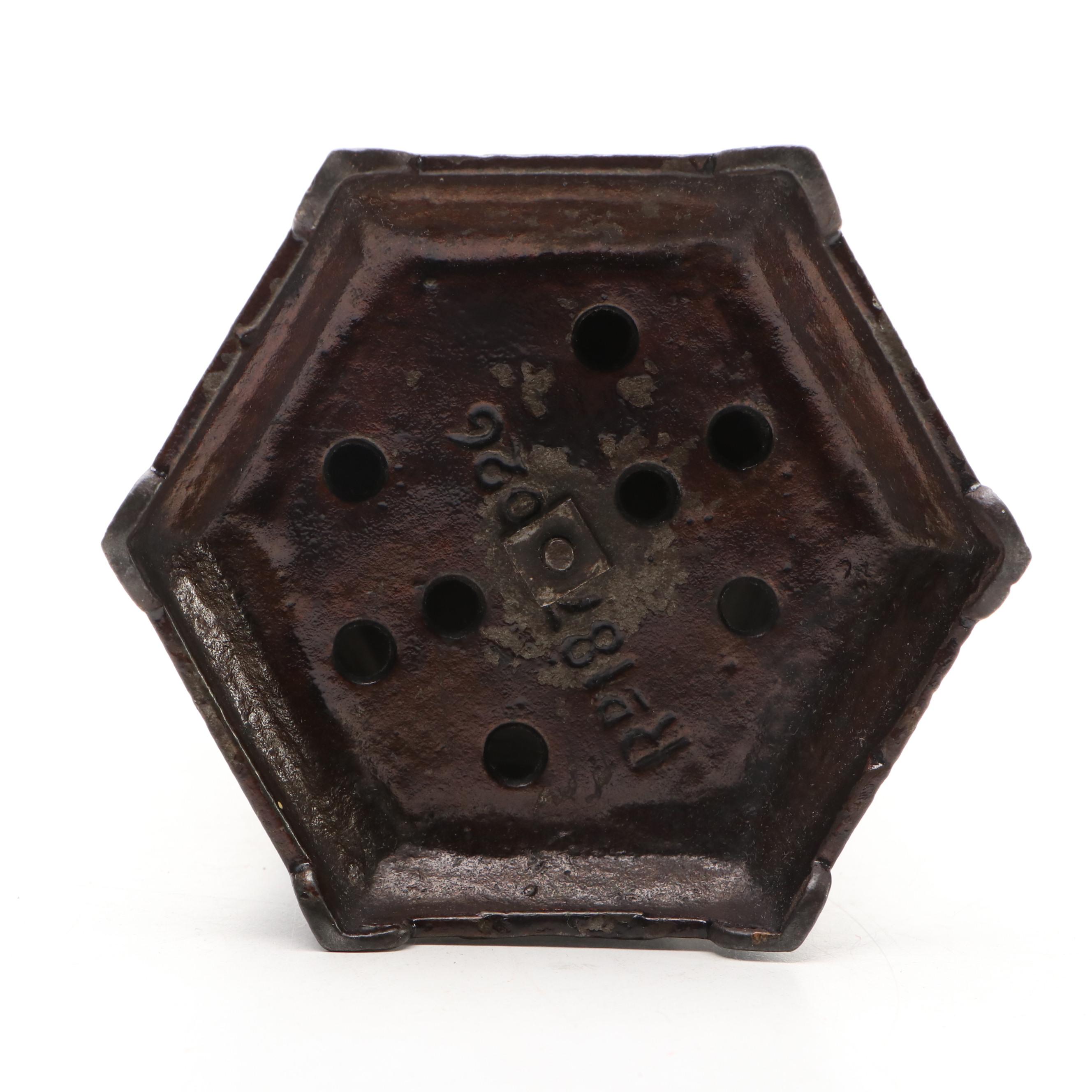 Cold-Painted Cast Iron Victorian Parlor Stove Coin Bank