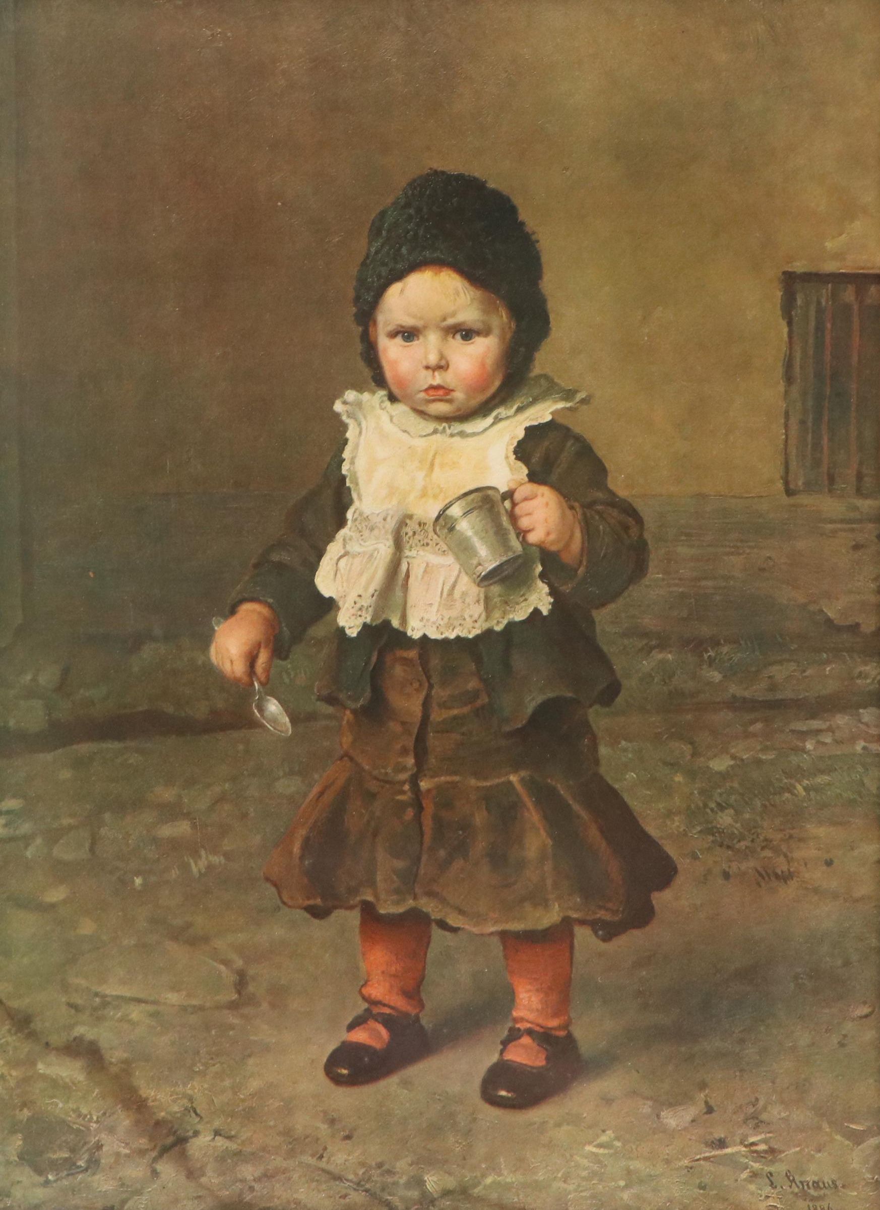 Offset Lithograph After Ludwig Knaus "The Emptied Cup," Circa 1900