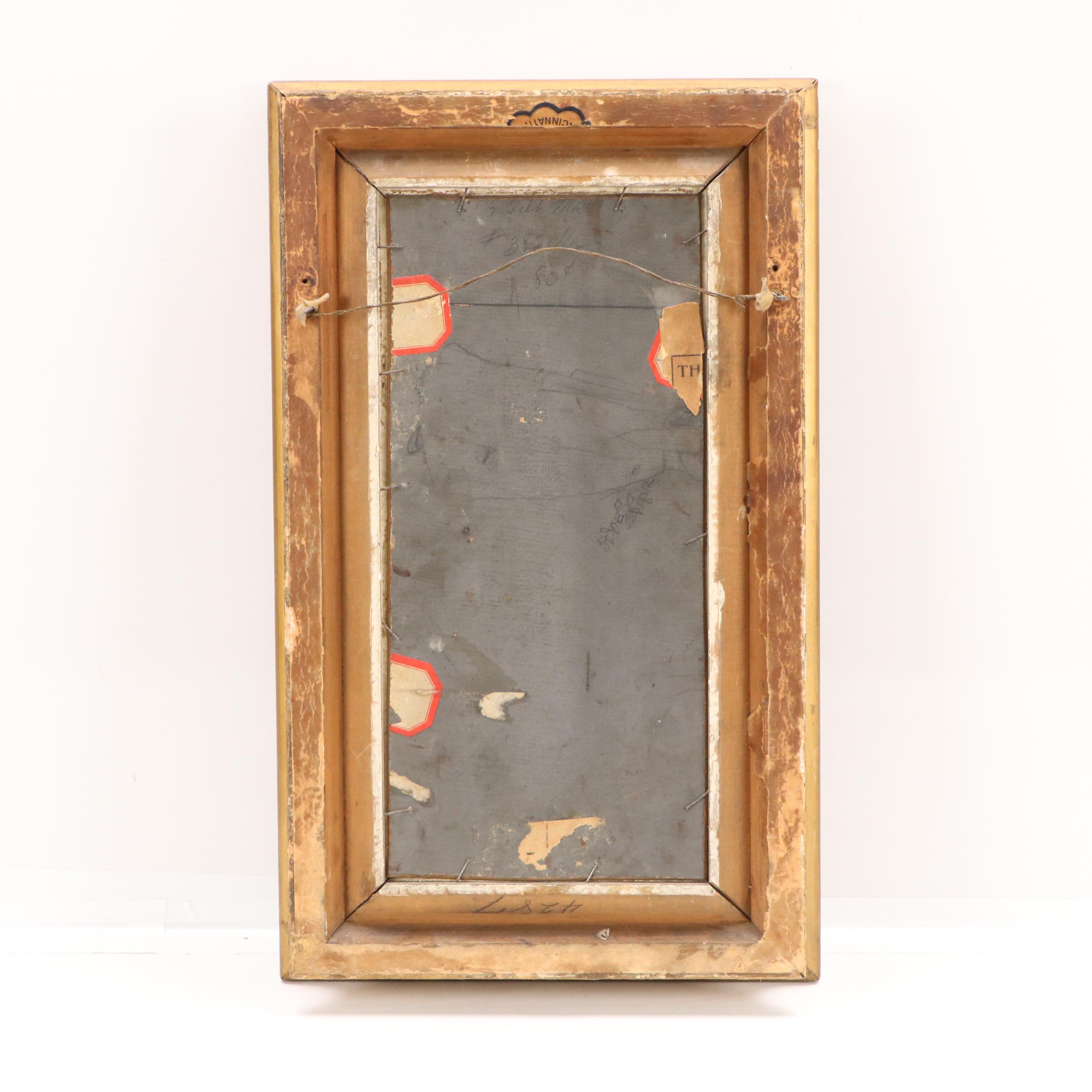 Oil Painting of Standing Woman in Gown, Early 20th Century