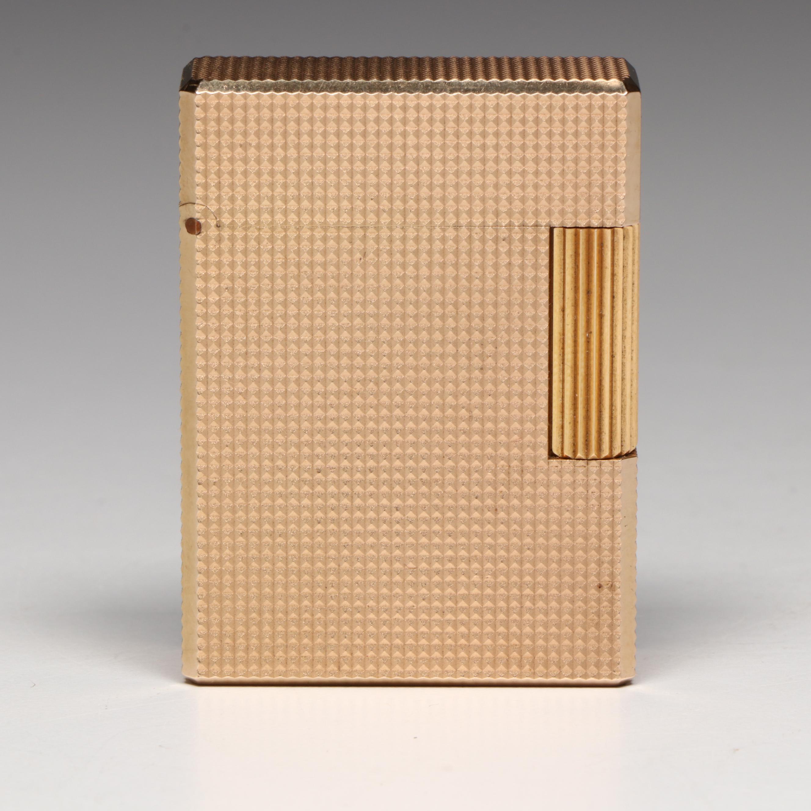 S.T. Dupont Gold Plated Lighter with Presentation Box