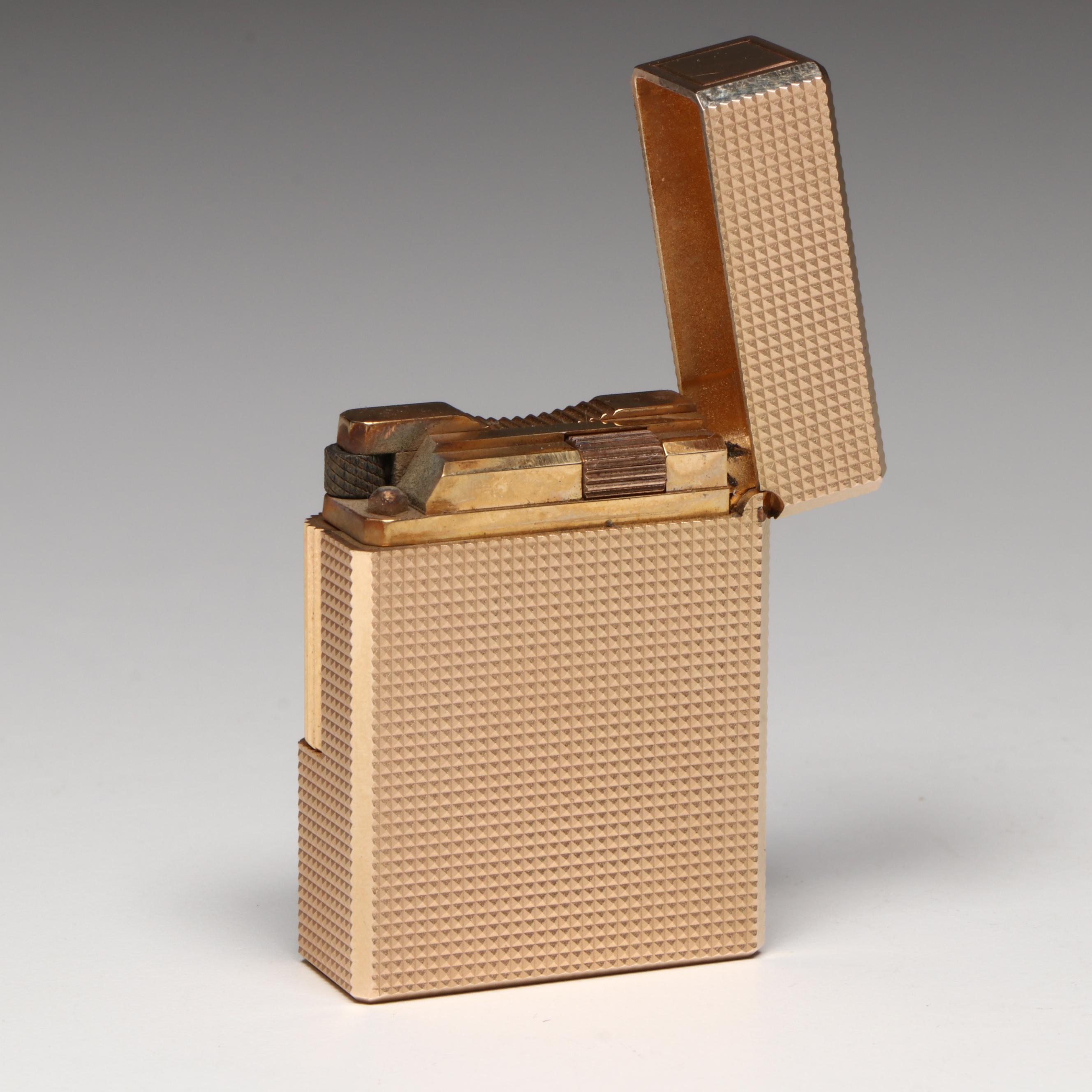 S.T. Dupont Gold Plated Lighter with Presentation Box