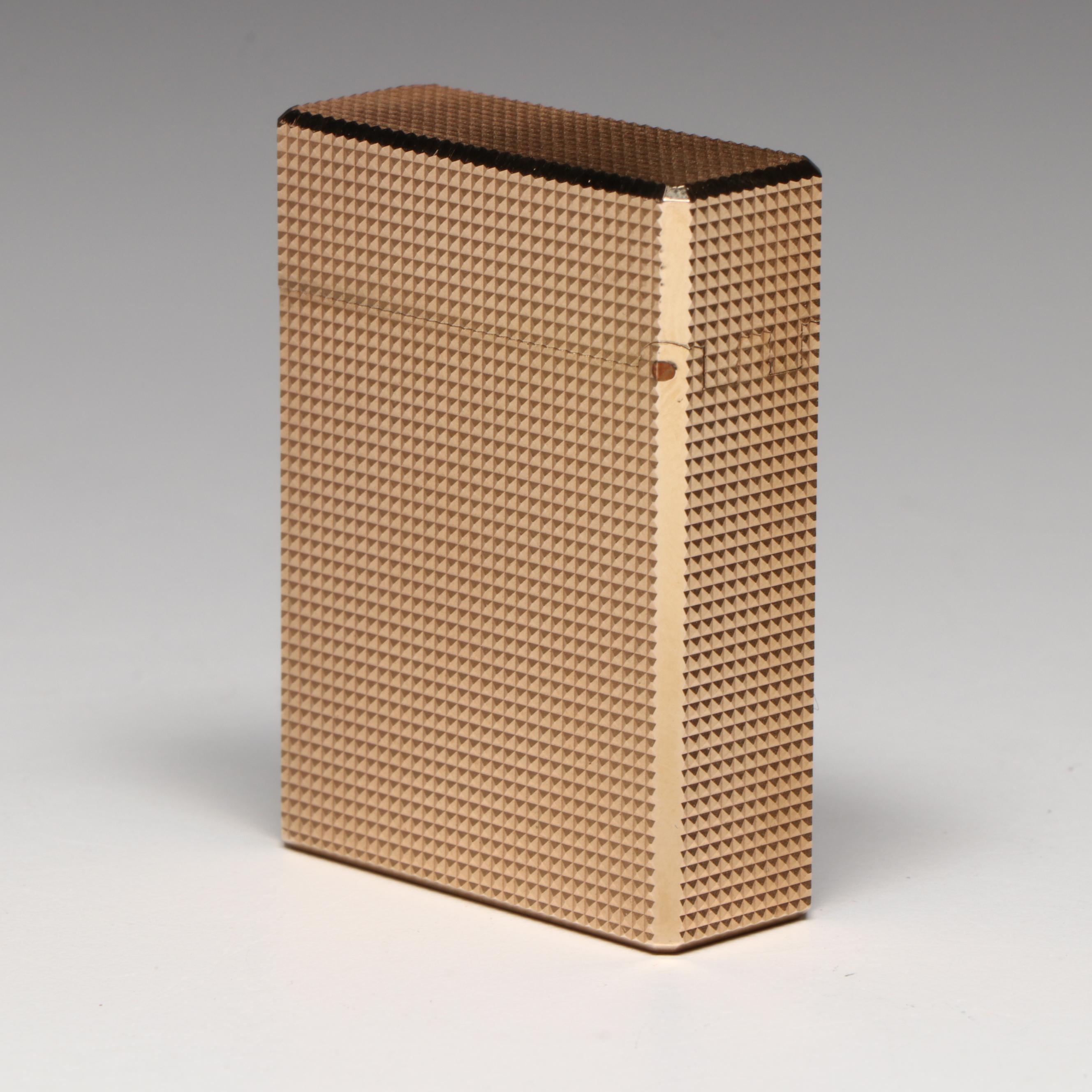 S.T. Dupont Gold Plated Lighter with Presentation Box