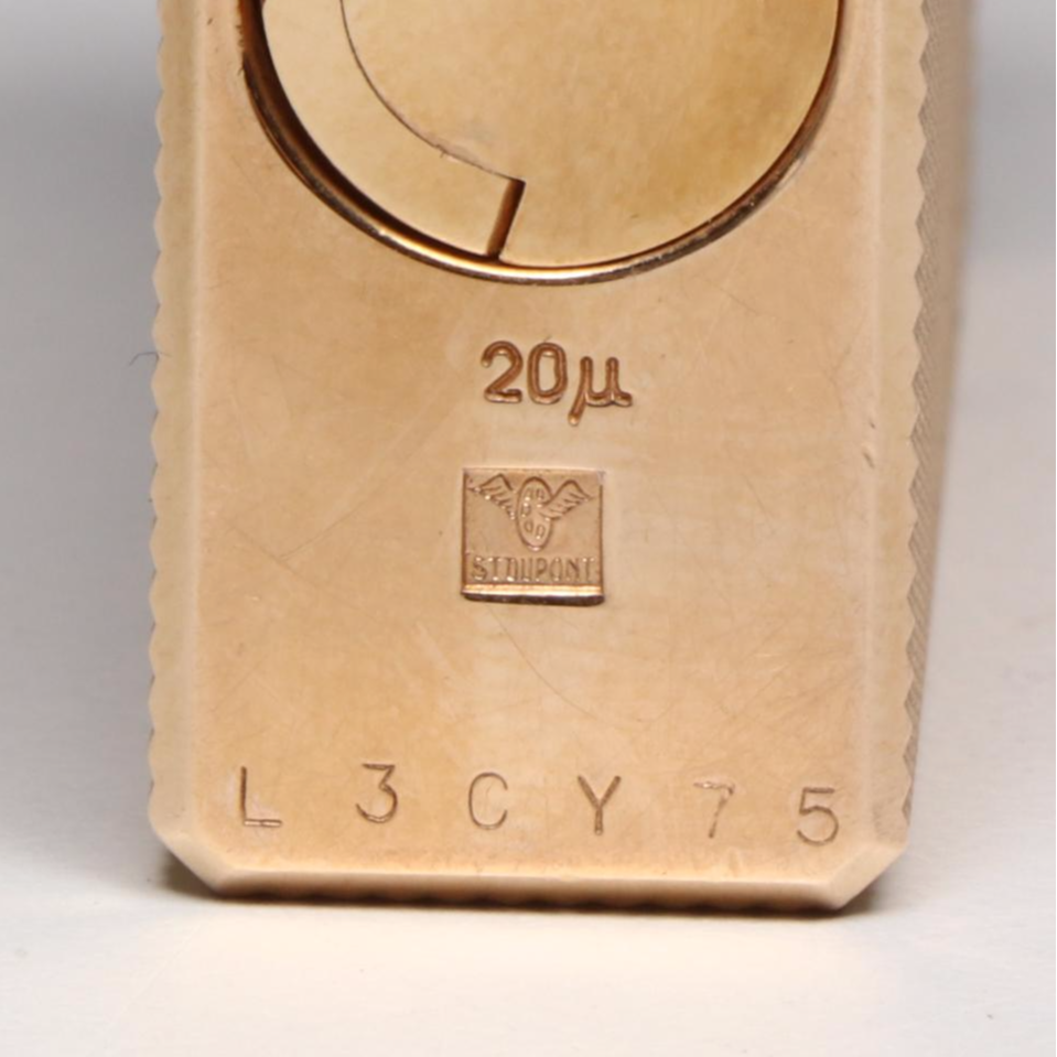 S.T. Dupont Gold Plated Lighter with Presentation Box