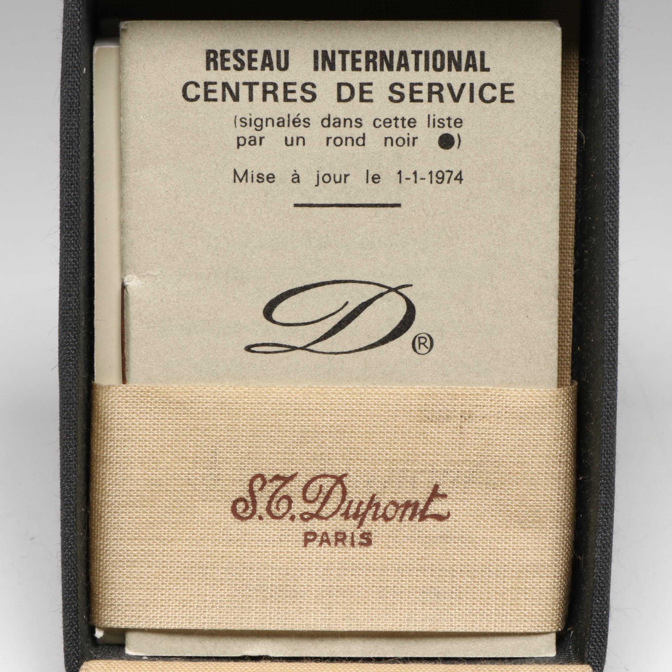 S.T. Dupont Gold Plated Lighter with Presentation Box