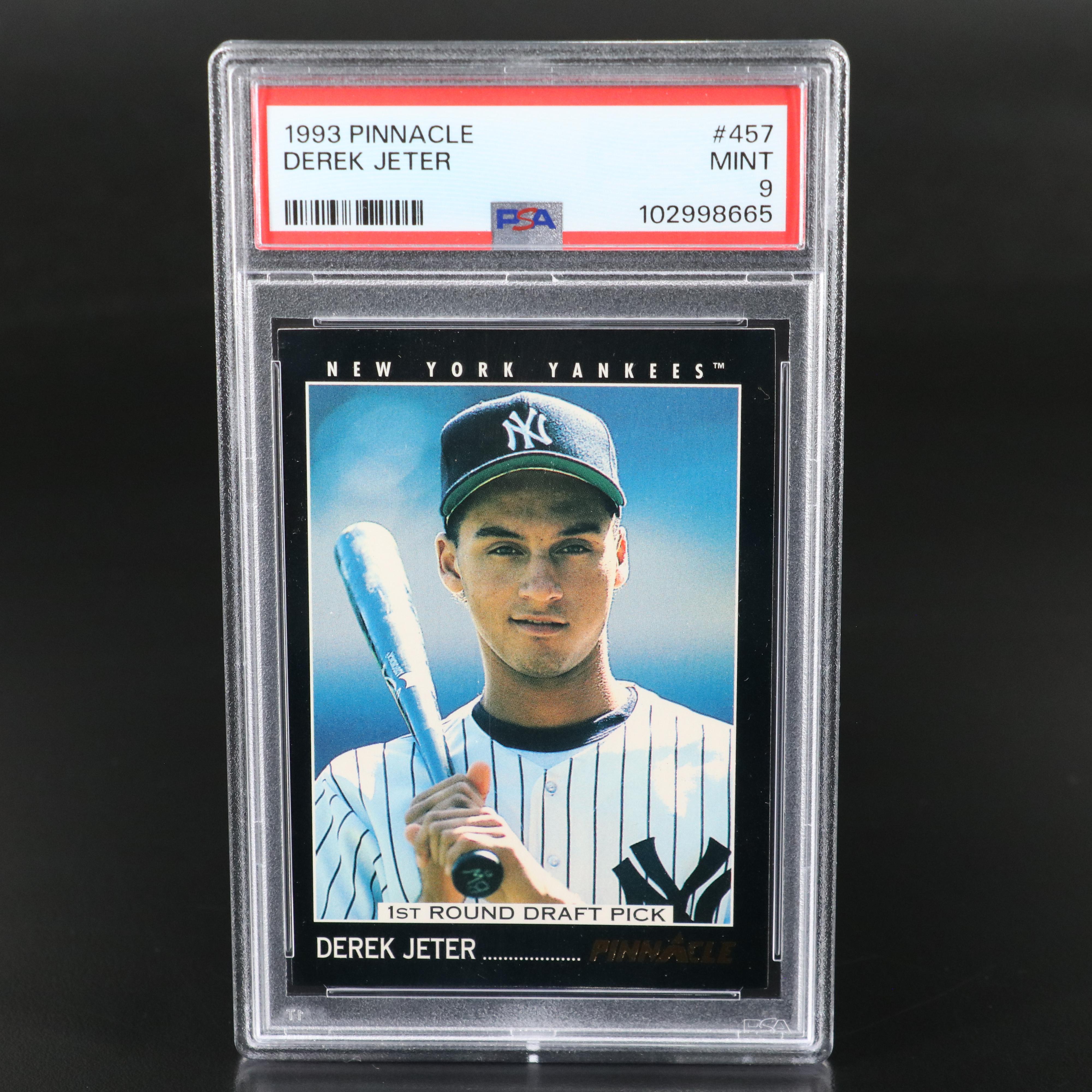 1993 Pinnacle Derek Jeter New York Yankees Rookie Card Graded PSA 9