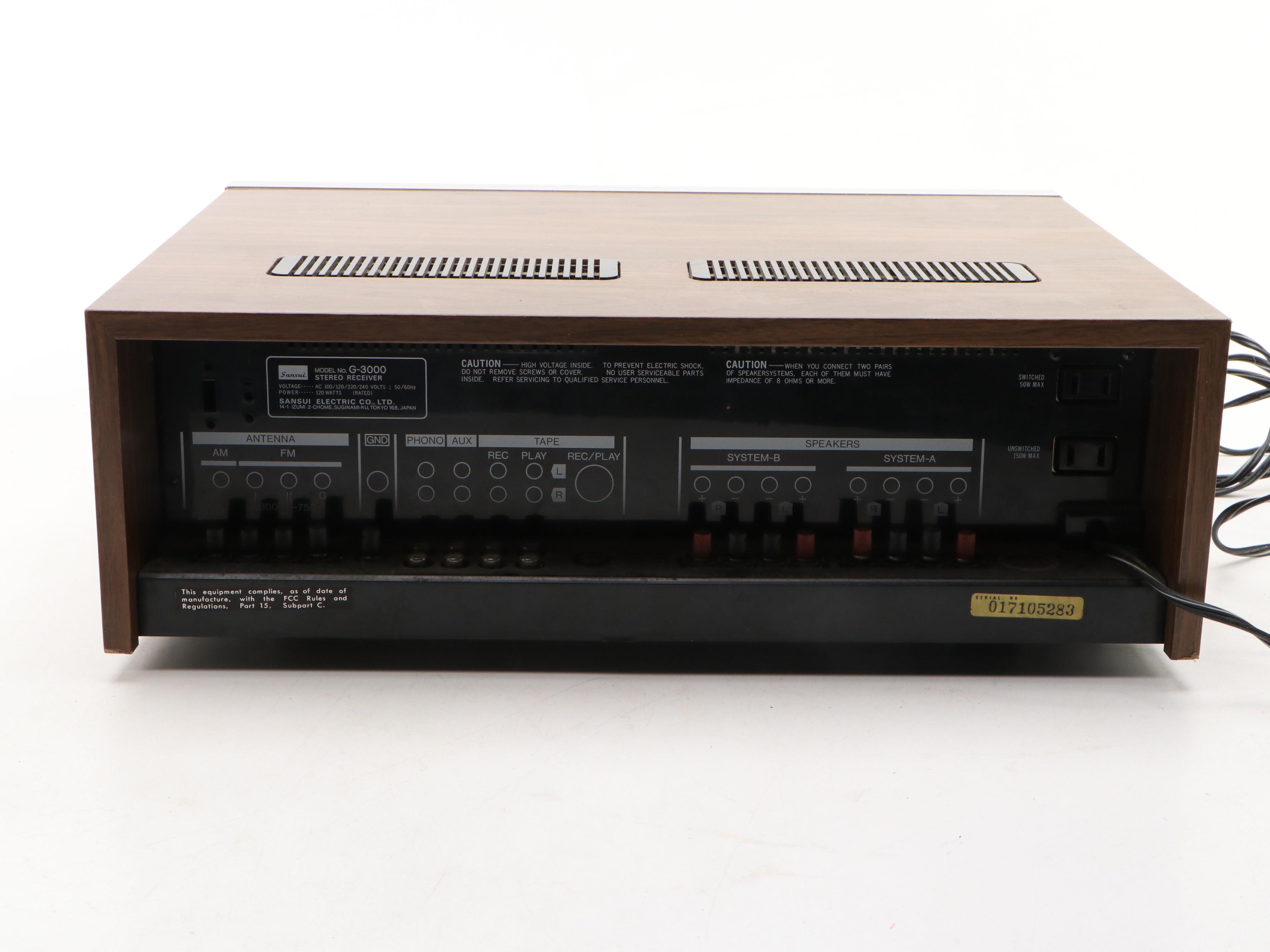 Sansui G-3000 Stereo Receiver, 1980s
