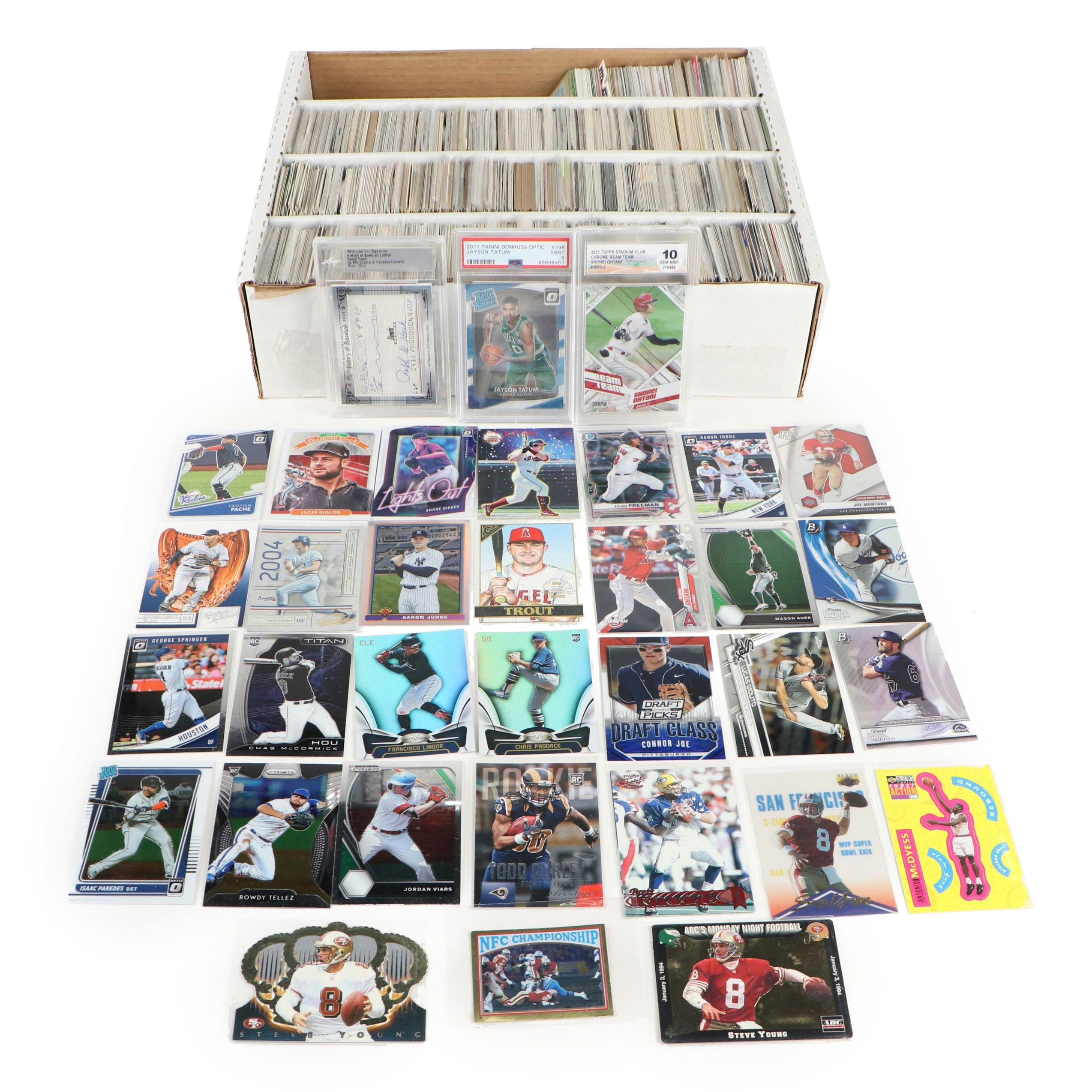 Prizm with Other Sports Cards Featuring PSA Graded Jayson Tatum Rookie and More