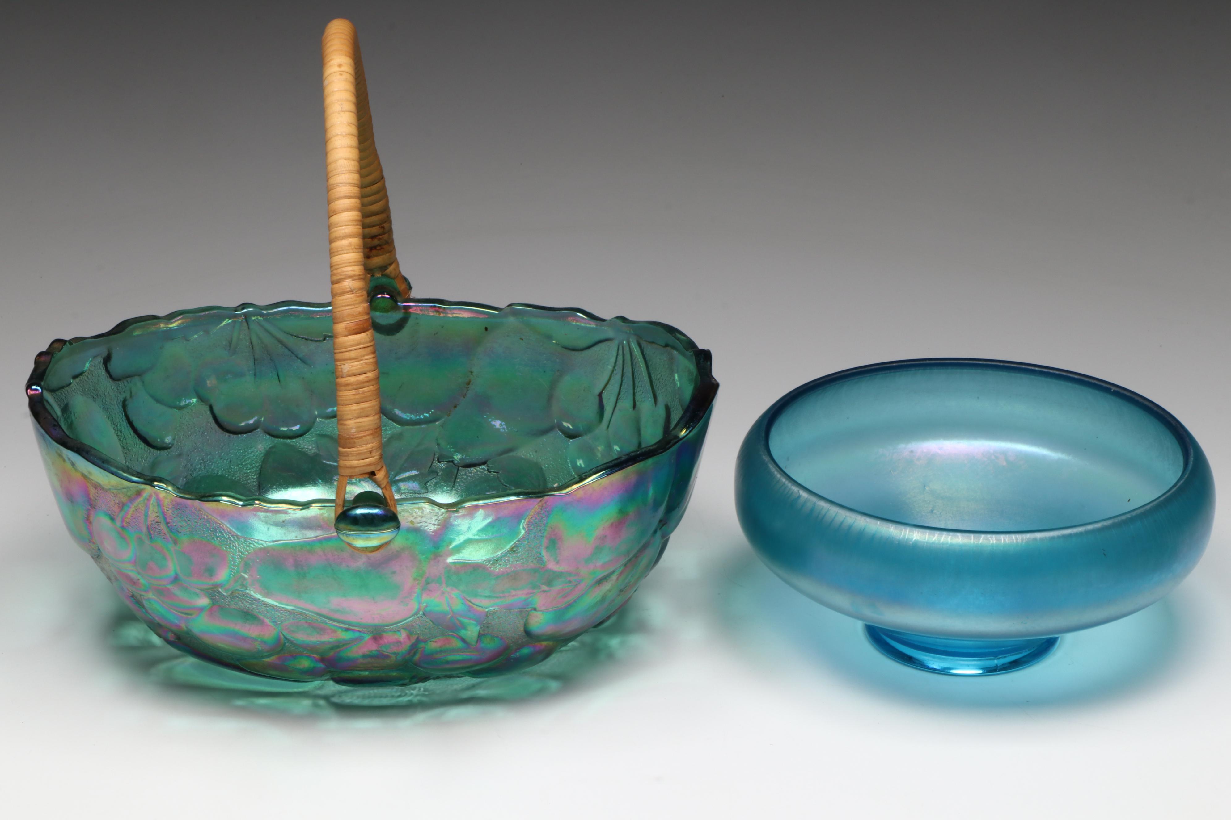 Czechoslovakian Art Deco Lusterware Teapot with Other Ceramic and Glass Decor