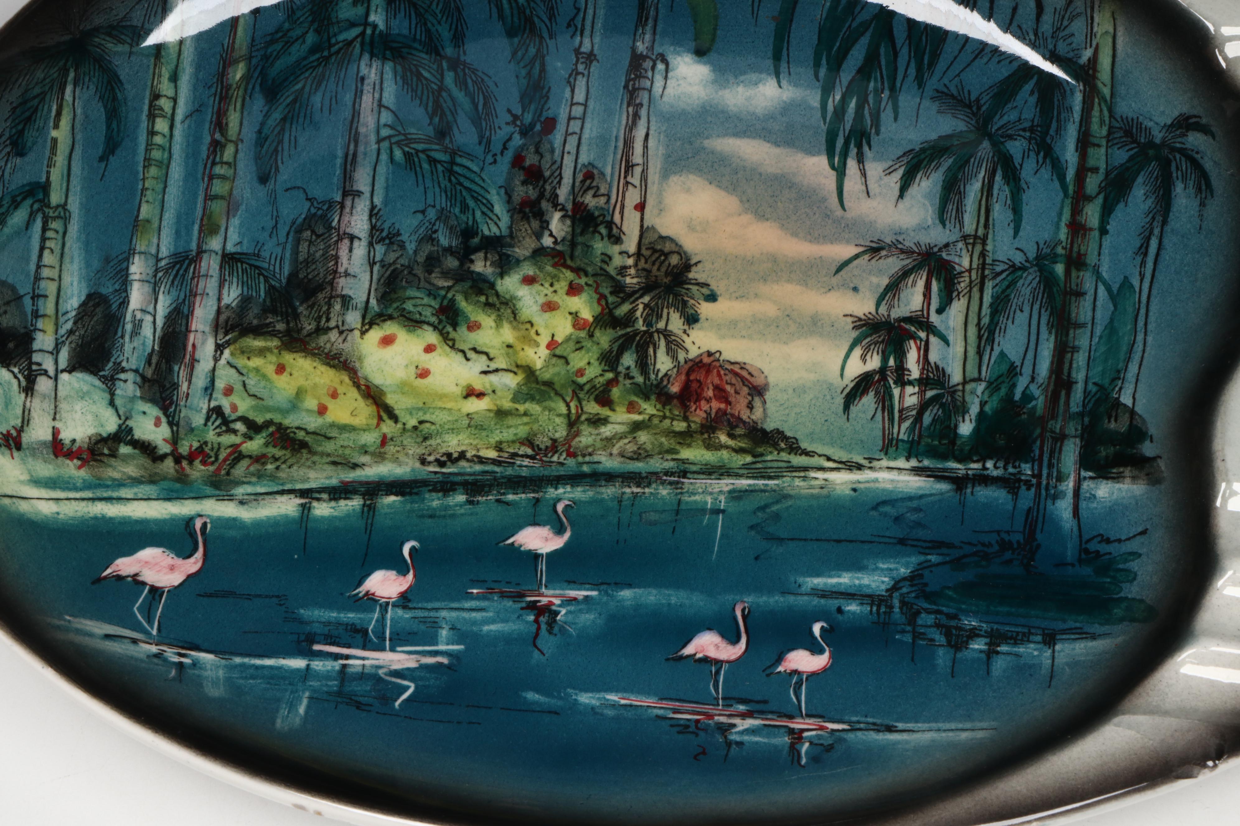 Czechoslovakian Art Deco Lusterware Teapot with Other Ceramic and Glass Decor