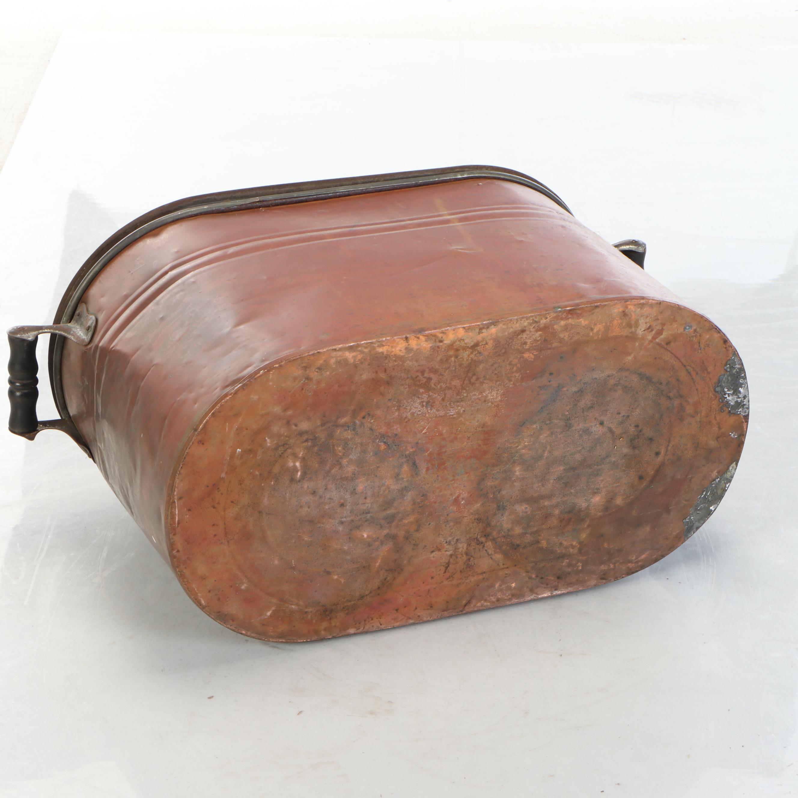 Lidded and Handled Metal Boiler, Early 20th Century