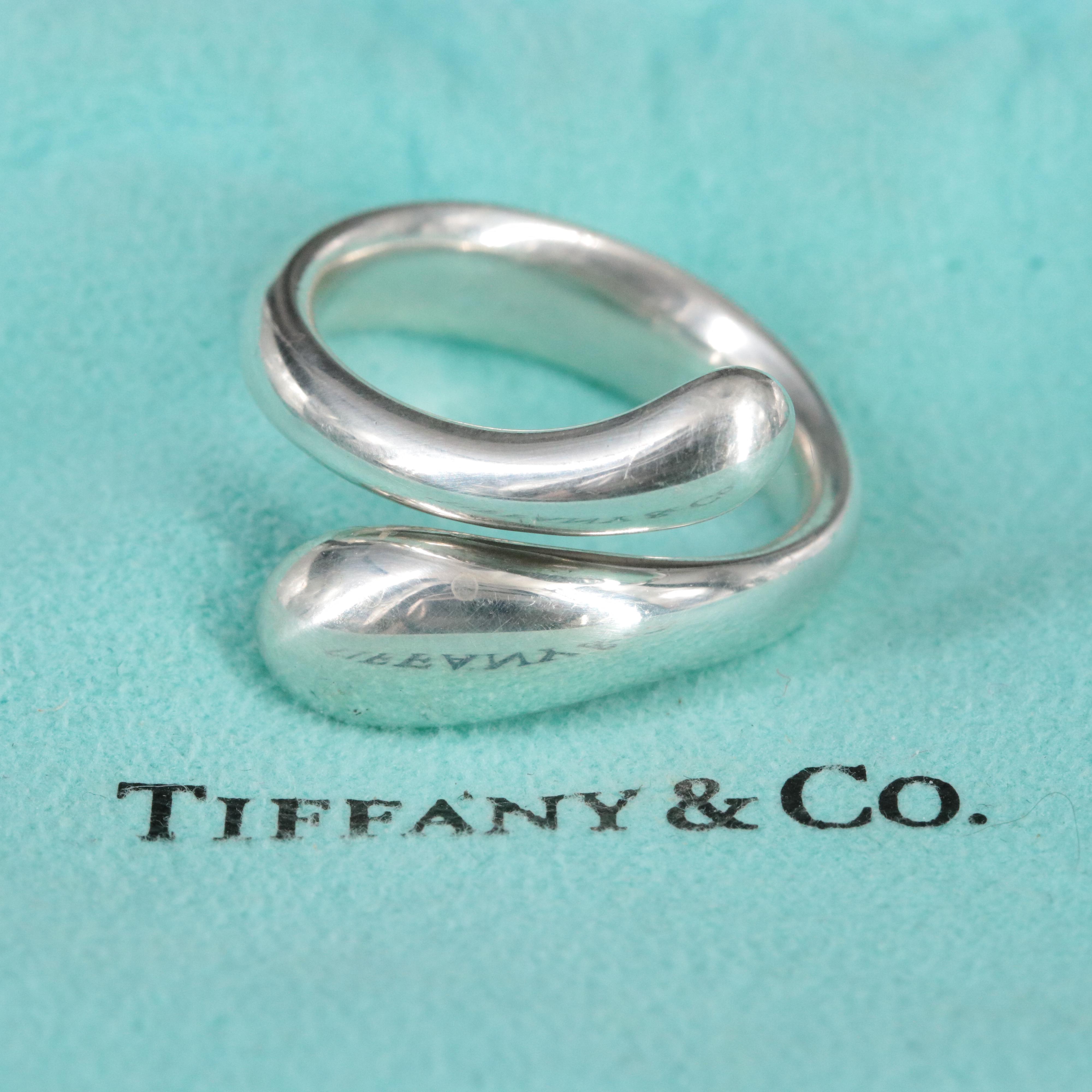 Elsa Peretti for Tiffany & Co. Teardrop Sterling Bypass Ring