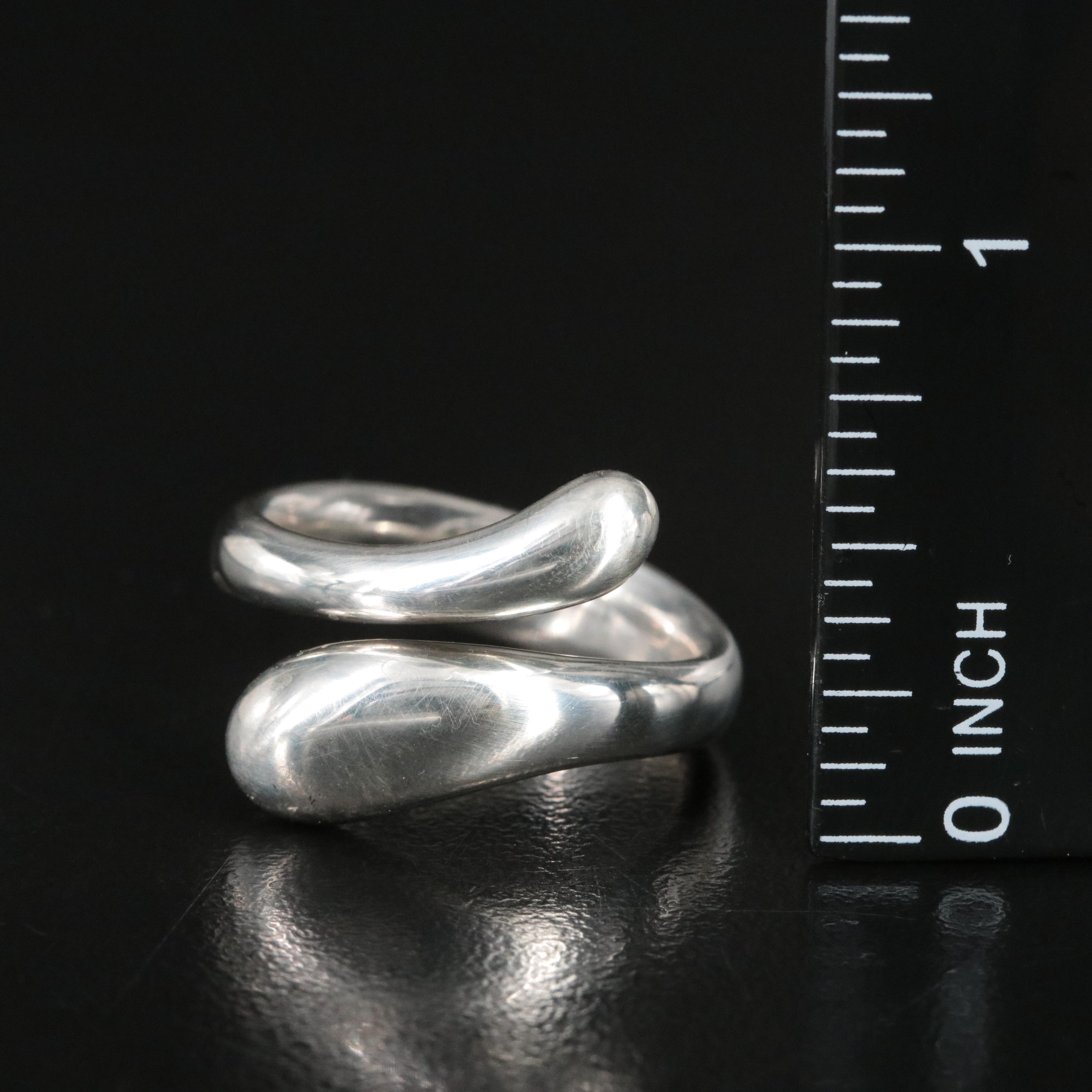 Elsa Peretti for Tiffany & Co. Teardrop Sterling Bypass Ring