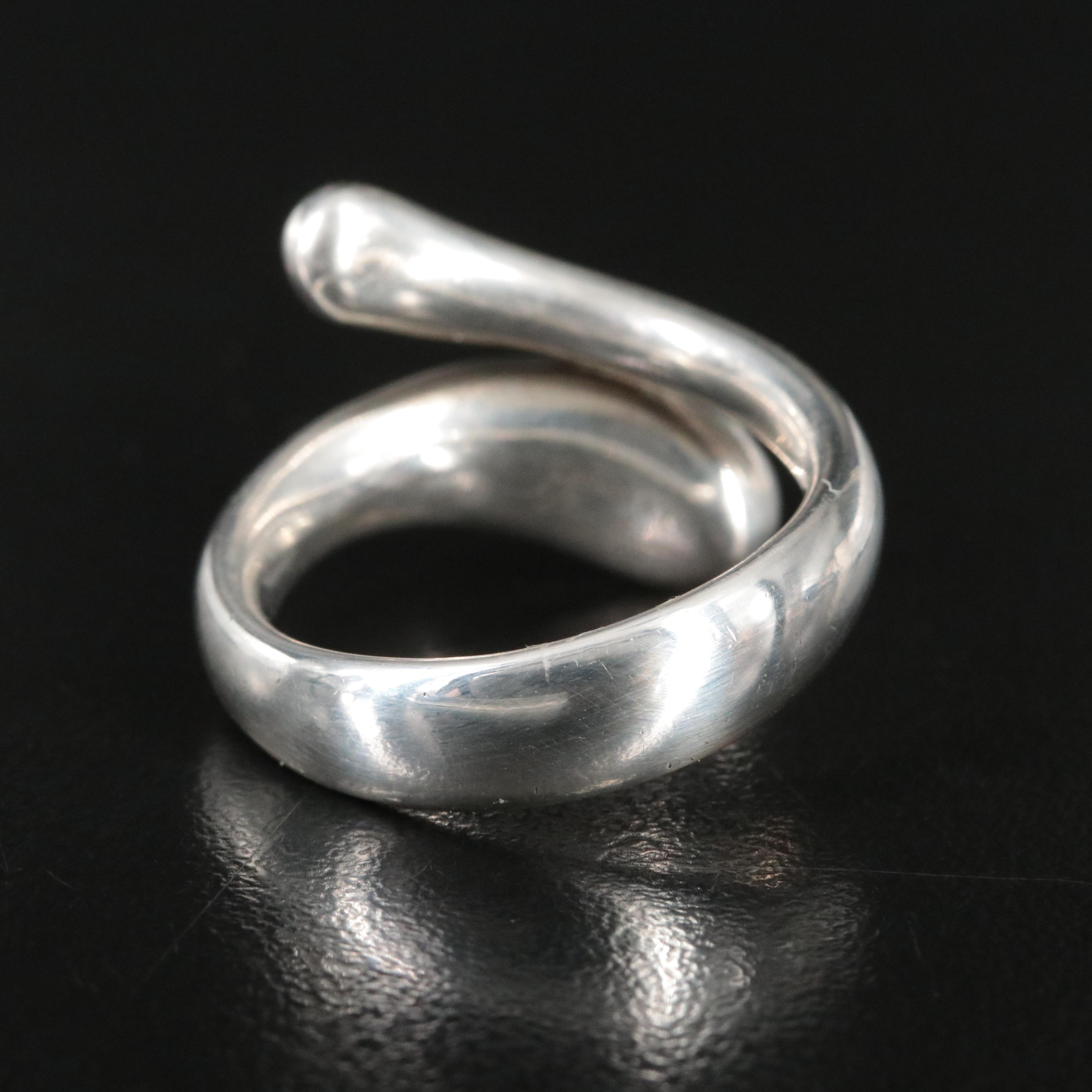 Elsa Peretti for Tiffany & Co. Teardrop Sterling Bypass Ring