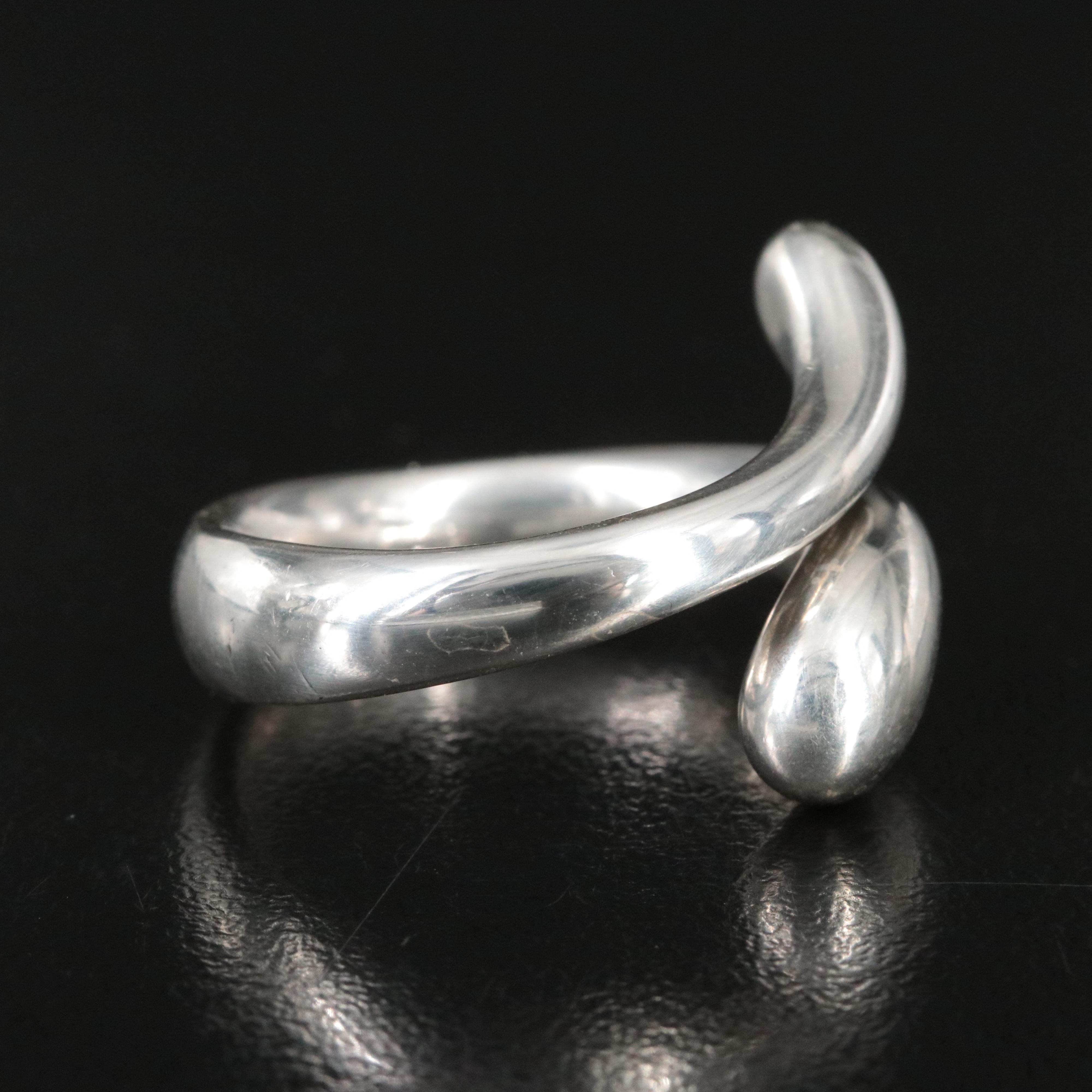 Elsa Peretti for Tiffany & Co. Teardrop Sterling Bypass Ring