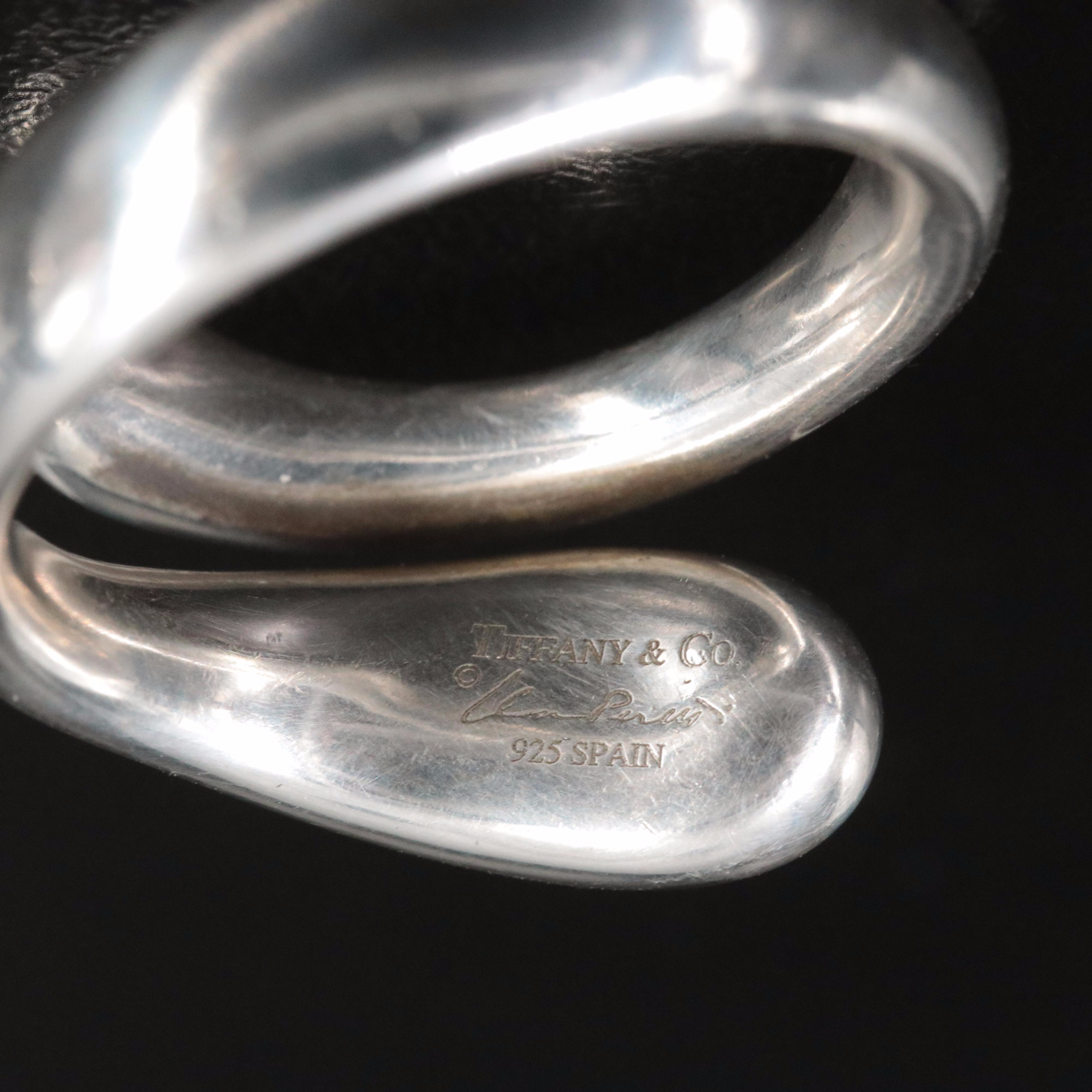 Elsa Peretti for Tiffany & Co. Teardrop Sterling Bypass Ring