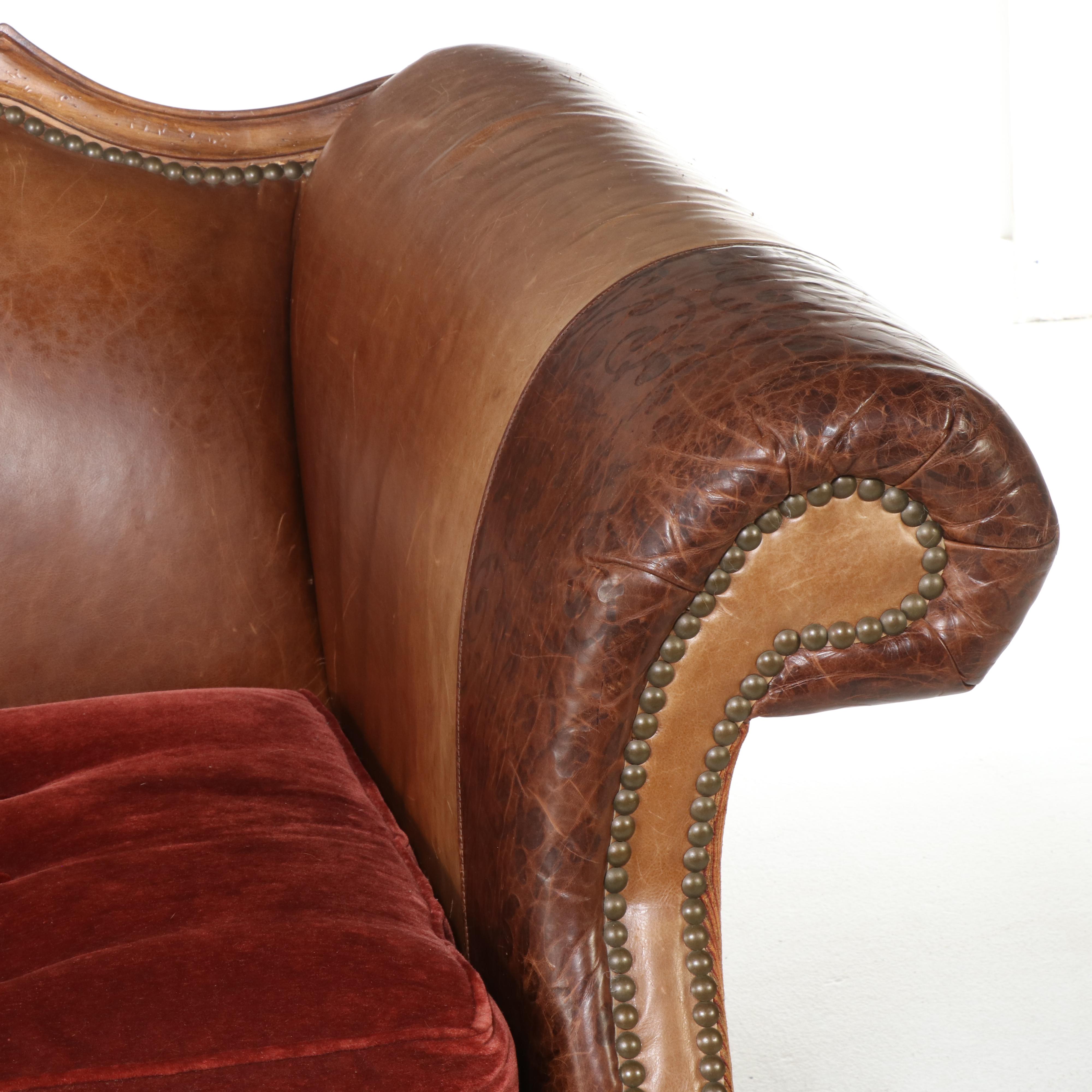 Paul Robert "Hacienda Collection" Hardwood and Custom-Upholstered Sofa