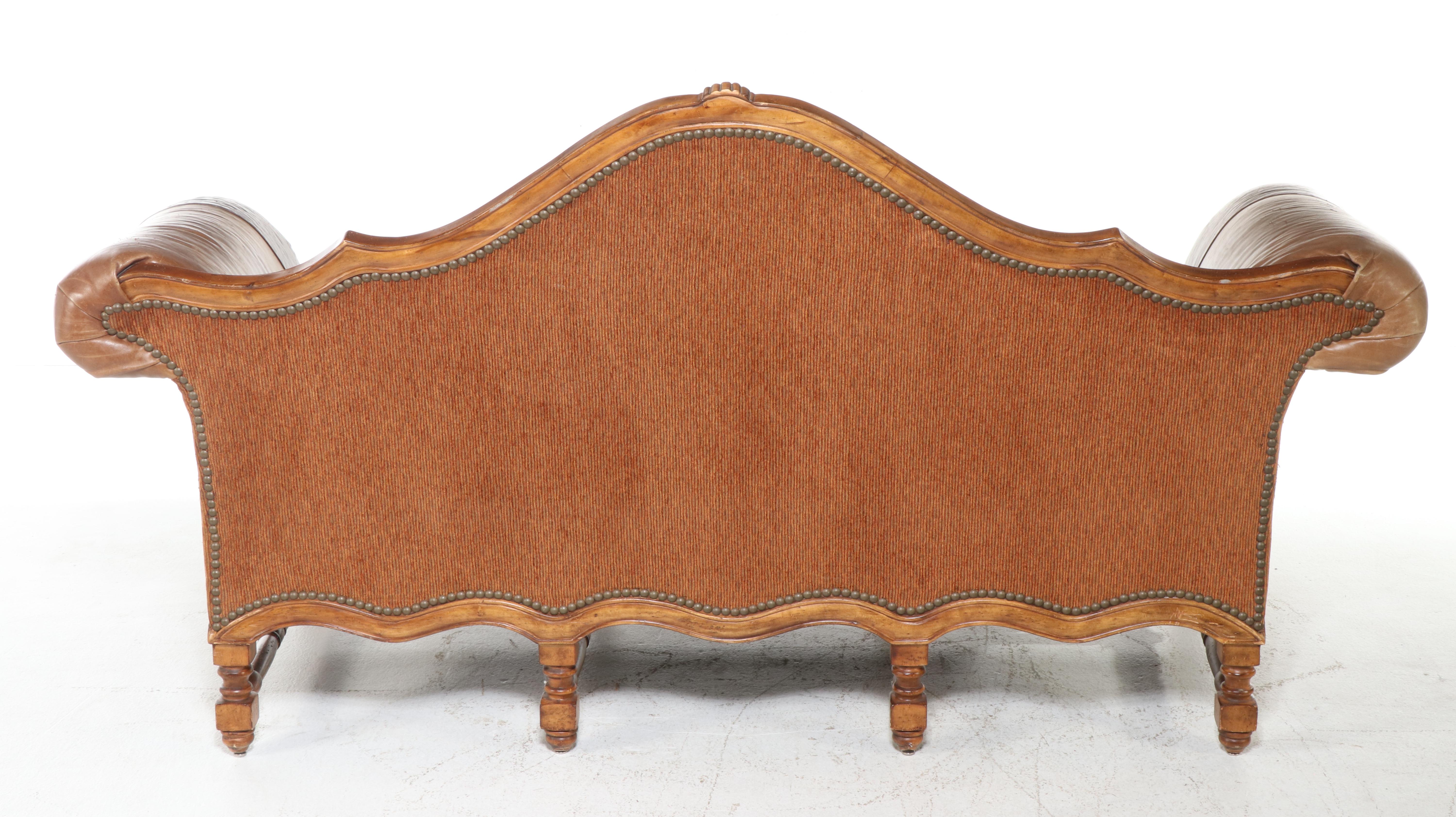 Paul Robert "Hacienda Collection" Hardwood and Custom-Upholstered Sofa