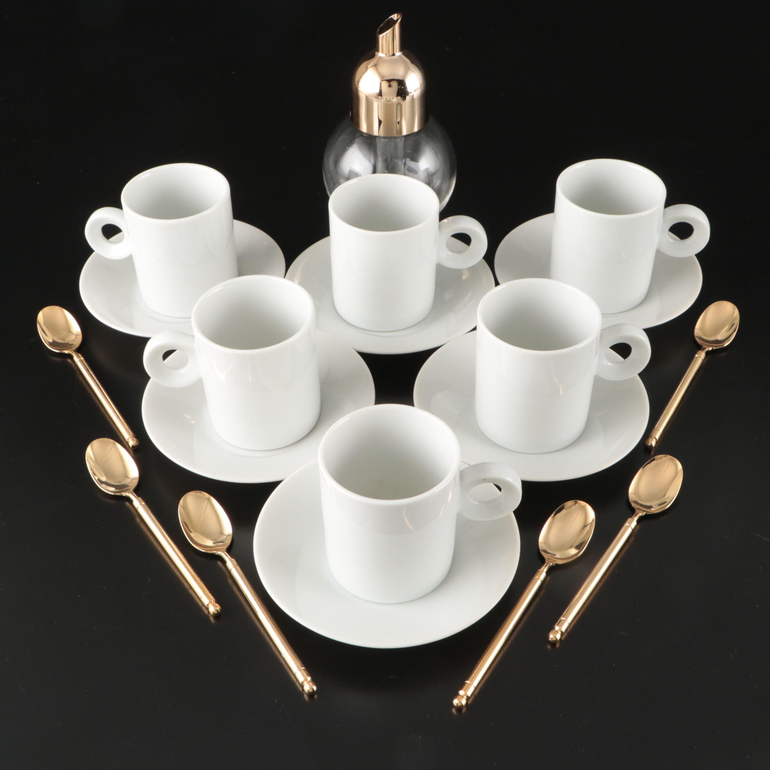 Pier 1 Imports The Market Collection Porcelain Demitasse Cups with Accessories