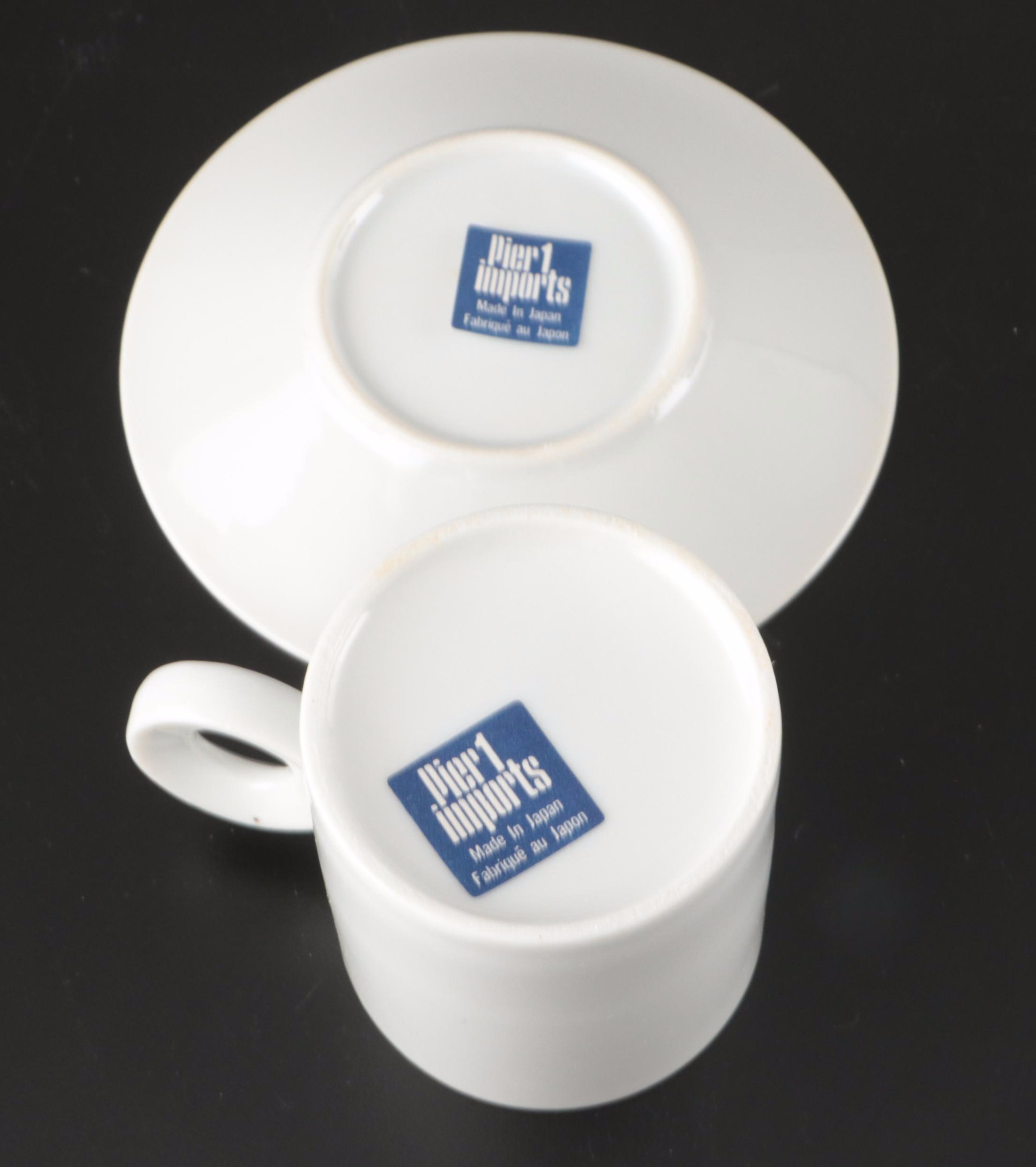 Pier 1 Imports The Market Collection Porcelain Demitasse Cups with Accessories