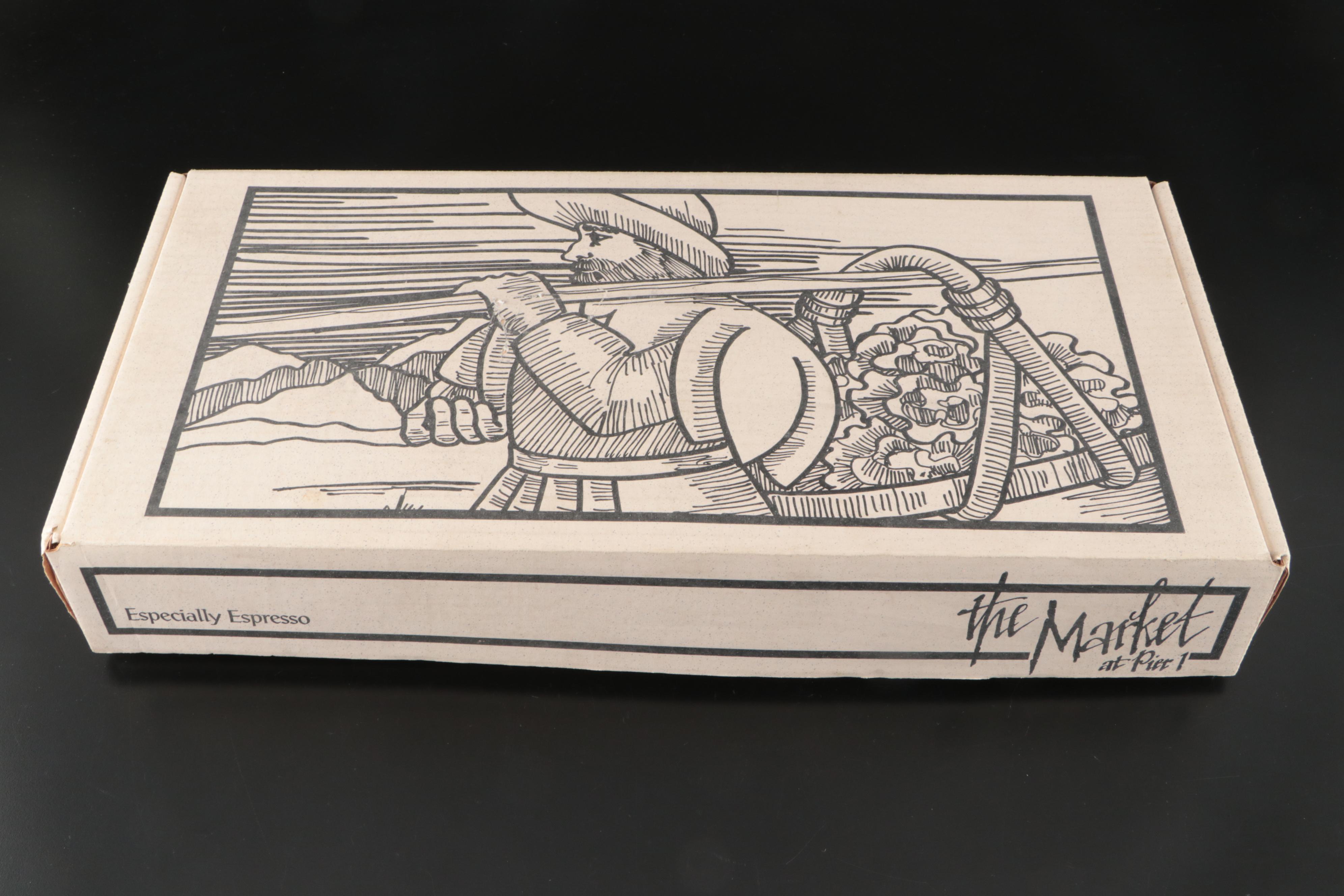 Pier 1 Imports The Market Collection Porcelain Demitasse Cups with Accessories