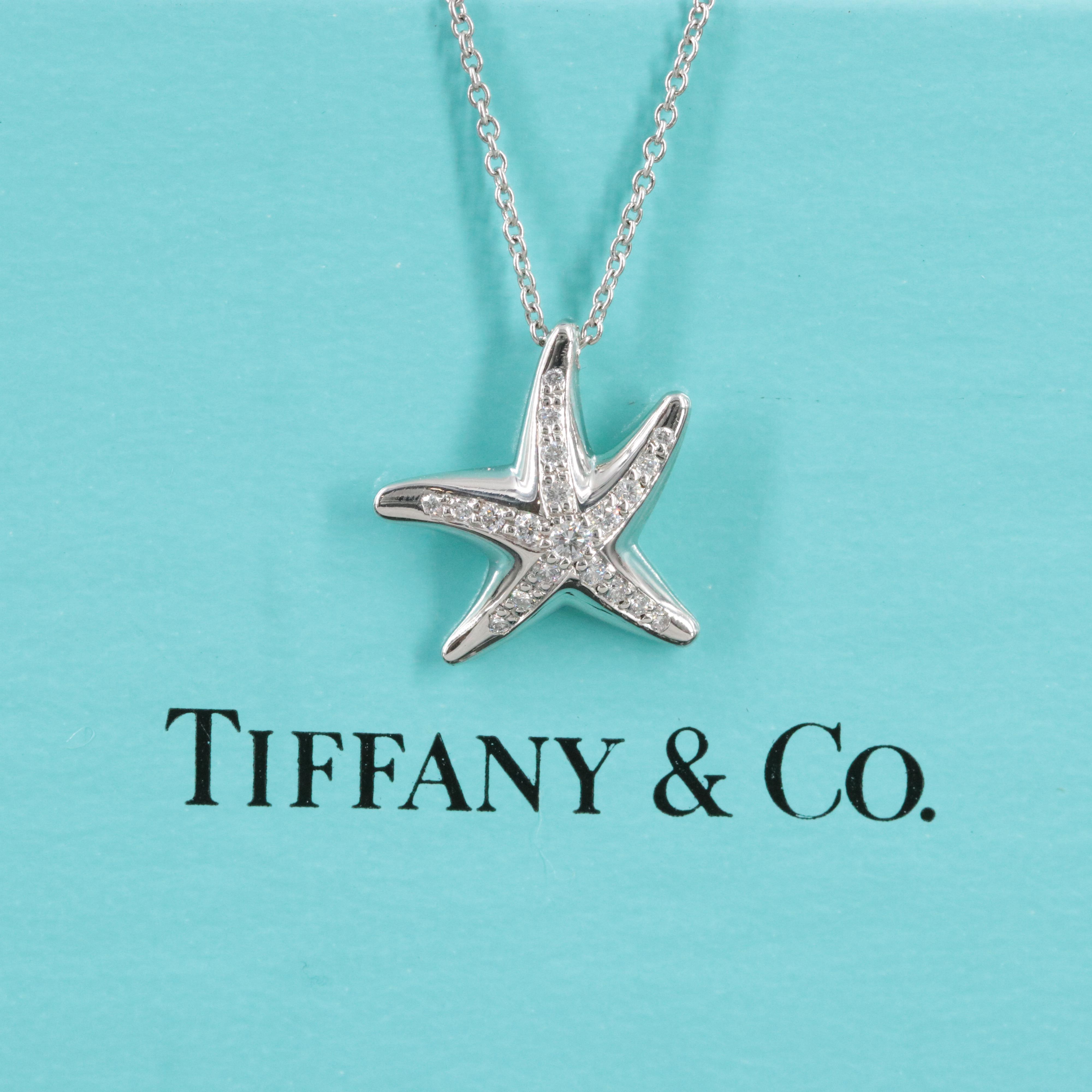 Elsa Peretti for Tiffany & Co. Platinum and Diamond Starfish Necklace