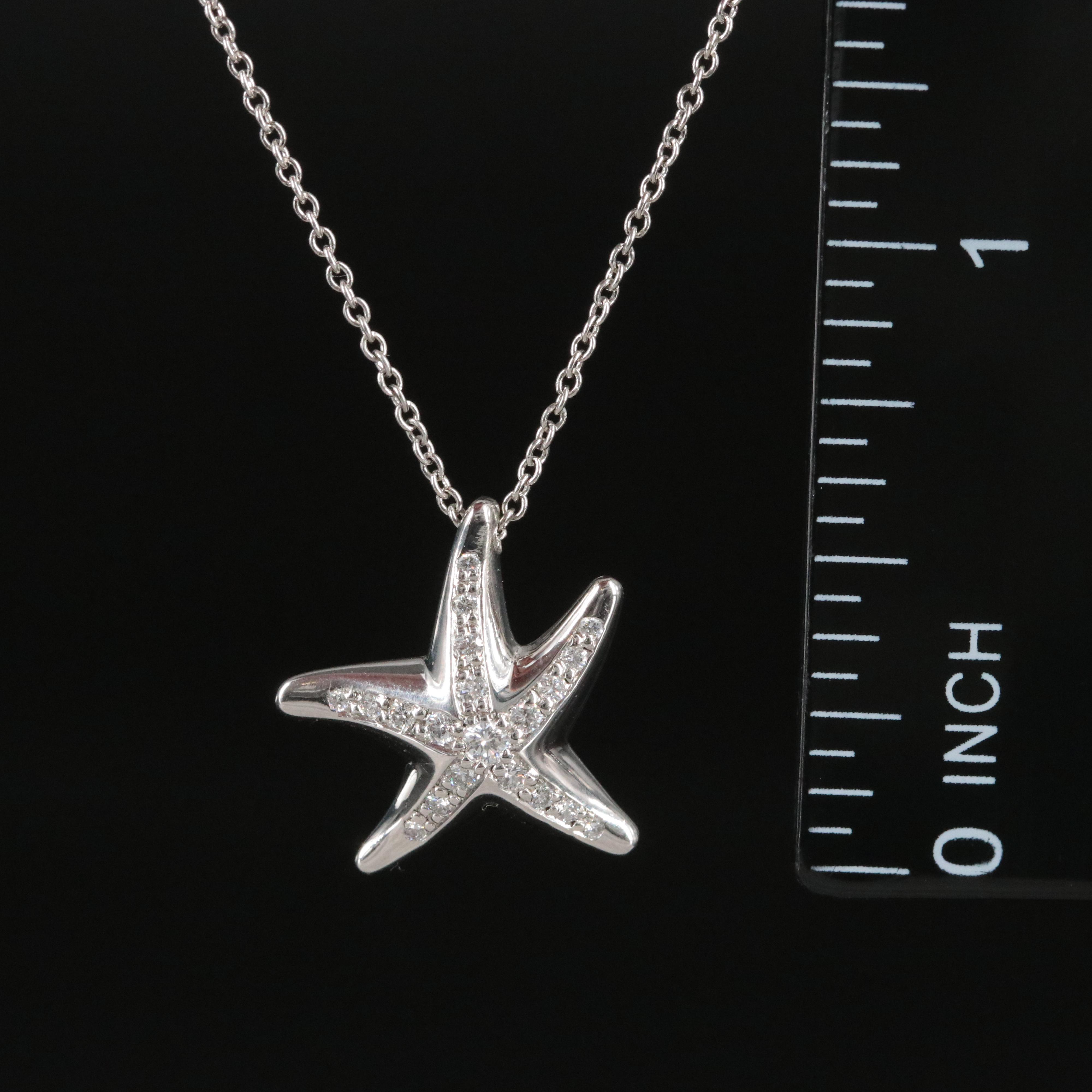 Elsa Peretti for Tiffany & Co. Platinum and Diamond Starfish Necklace