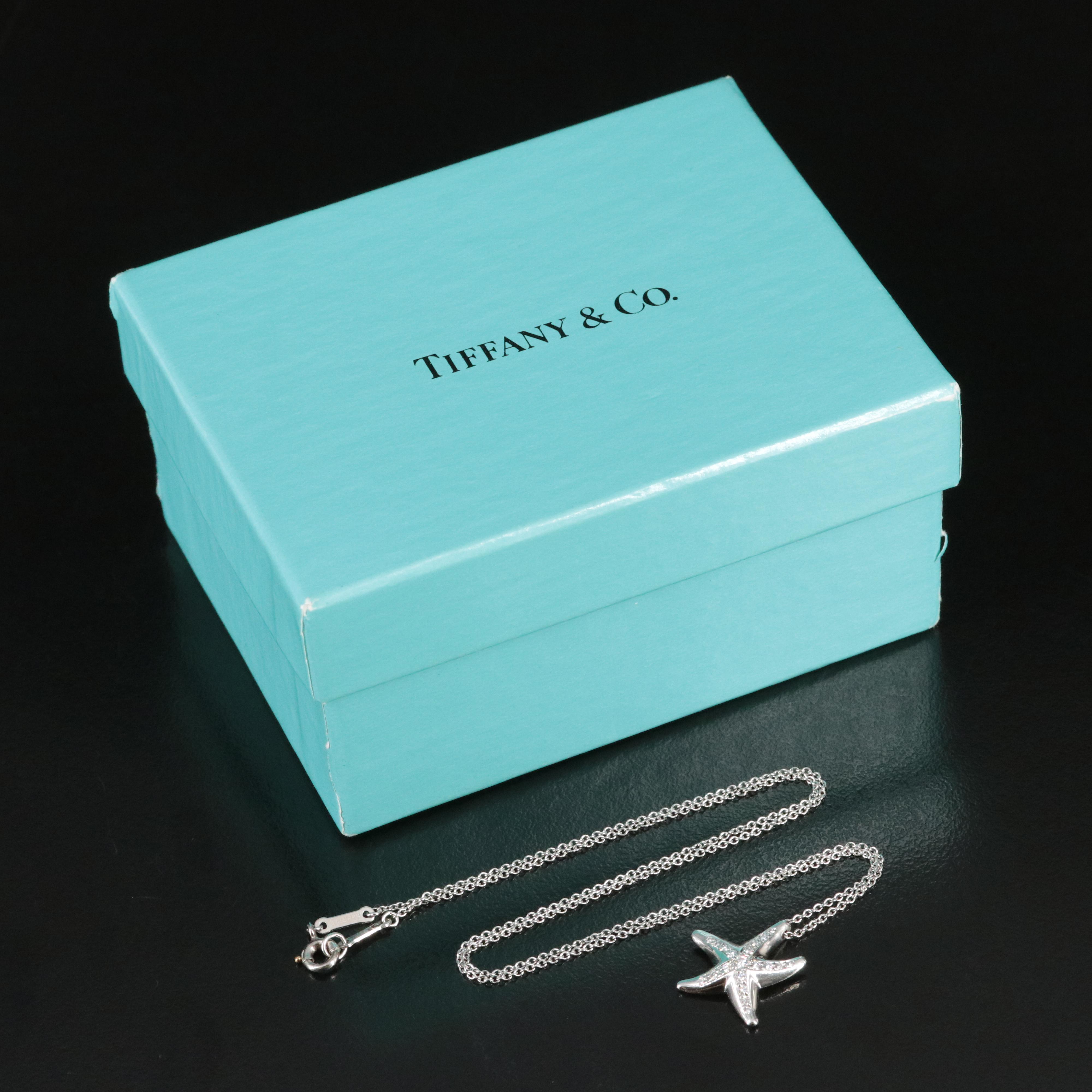 Elsa Peretti for Tiffany & Co. Platinum and Diamond Starfish Necklace