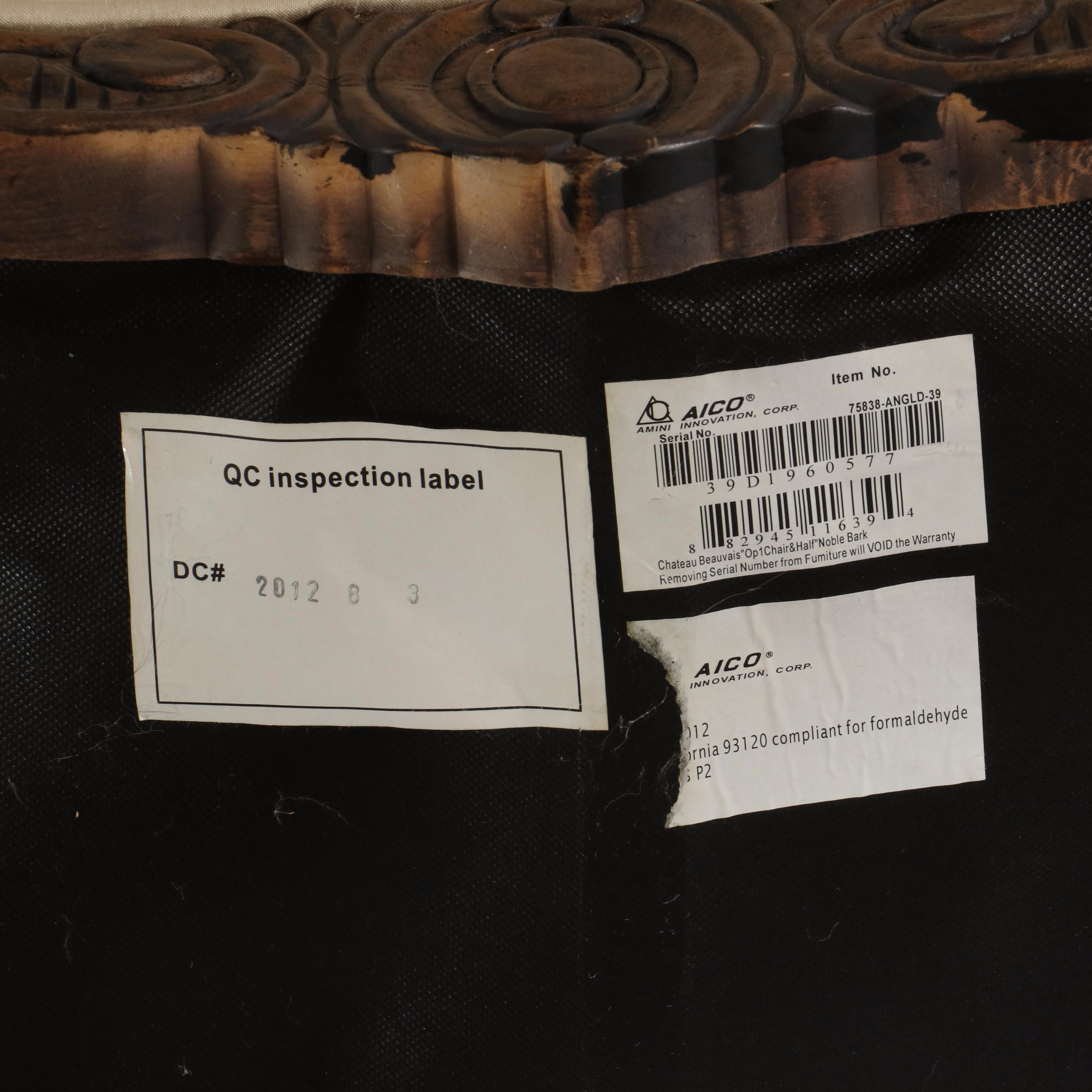 Michael Amini "Chateau Beauvais" Chair and a Half