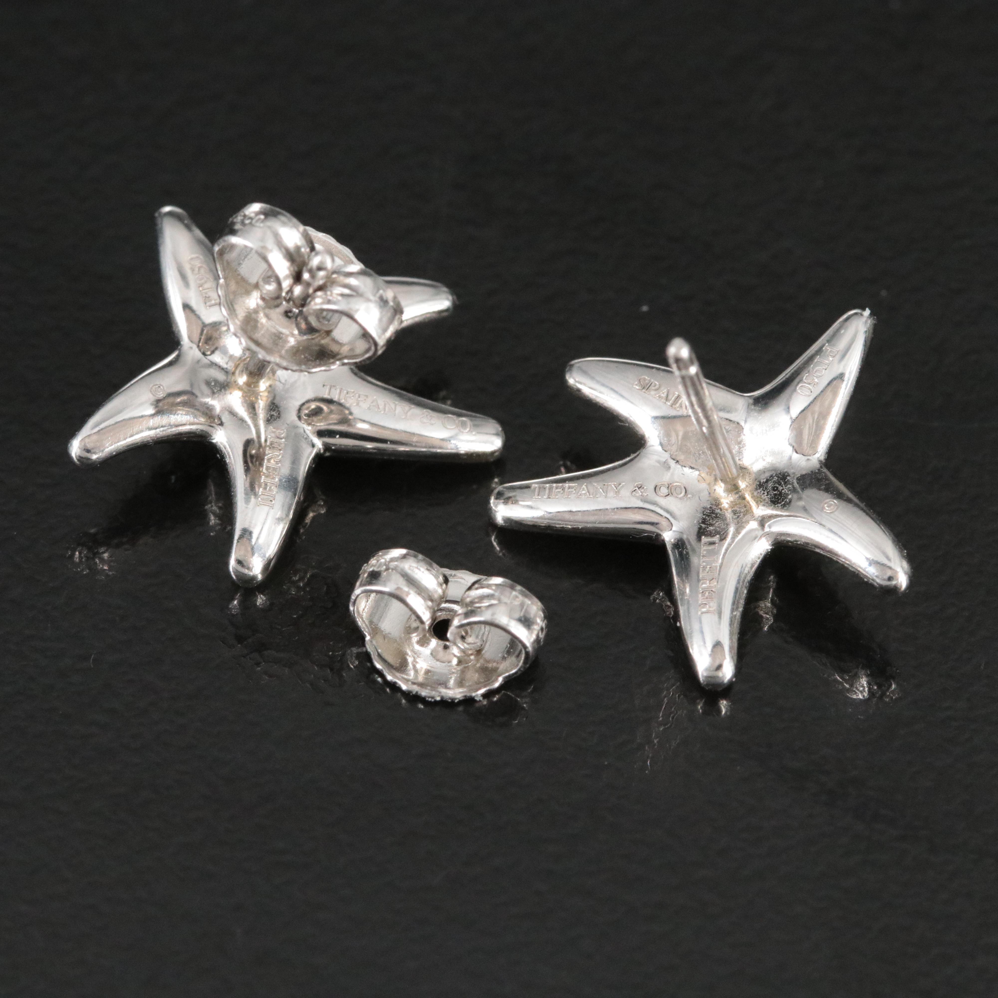 Elsa Peretti for Tiffany & Co. Platinum and 0.32 CTW Diamond Starfish Earrings