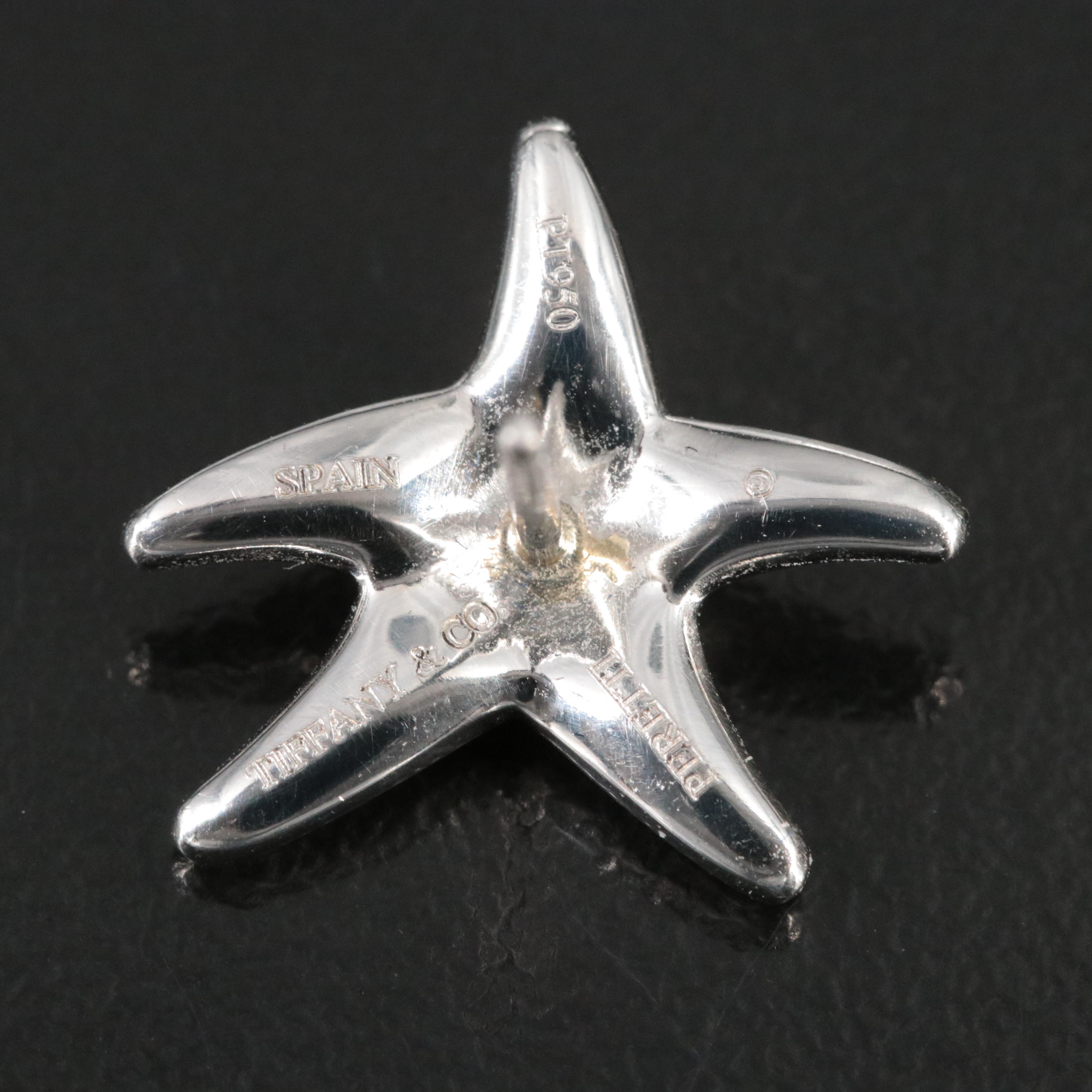Elsa Peretti for Tiffany & Co. Platinum and 0.32 CTW Diamond Starfish Earrings