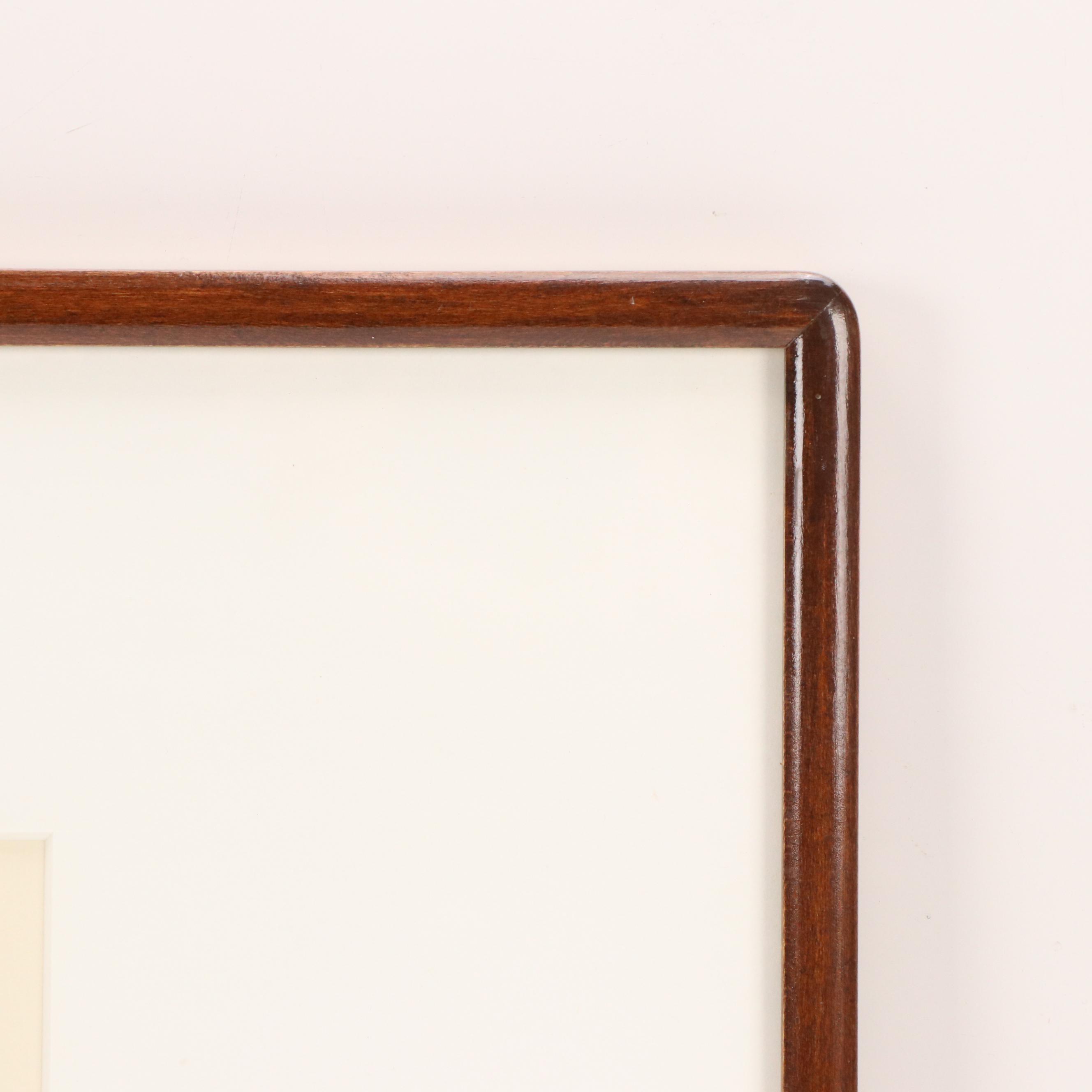 Tanaka Ryōhei Etching "Reflection," 1987