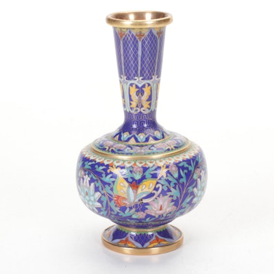 Chinese Cloisonné Enamel on Brass Bud Vase, 20th C. Chinese Cloisonné Enamel on Brass Bud Vase, 20th C.