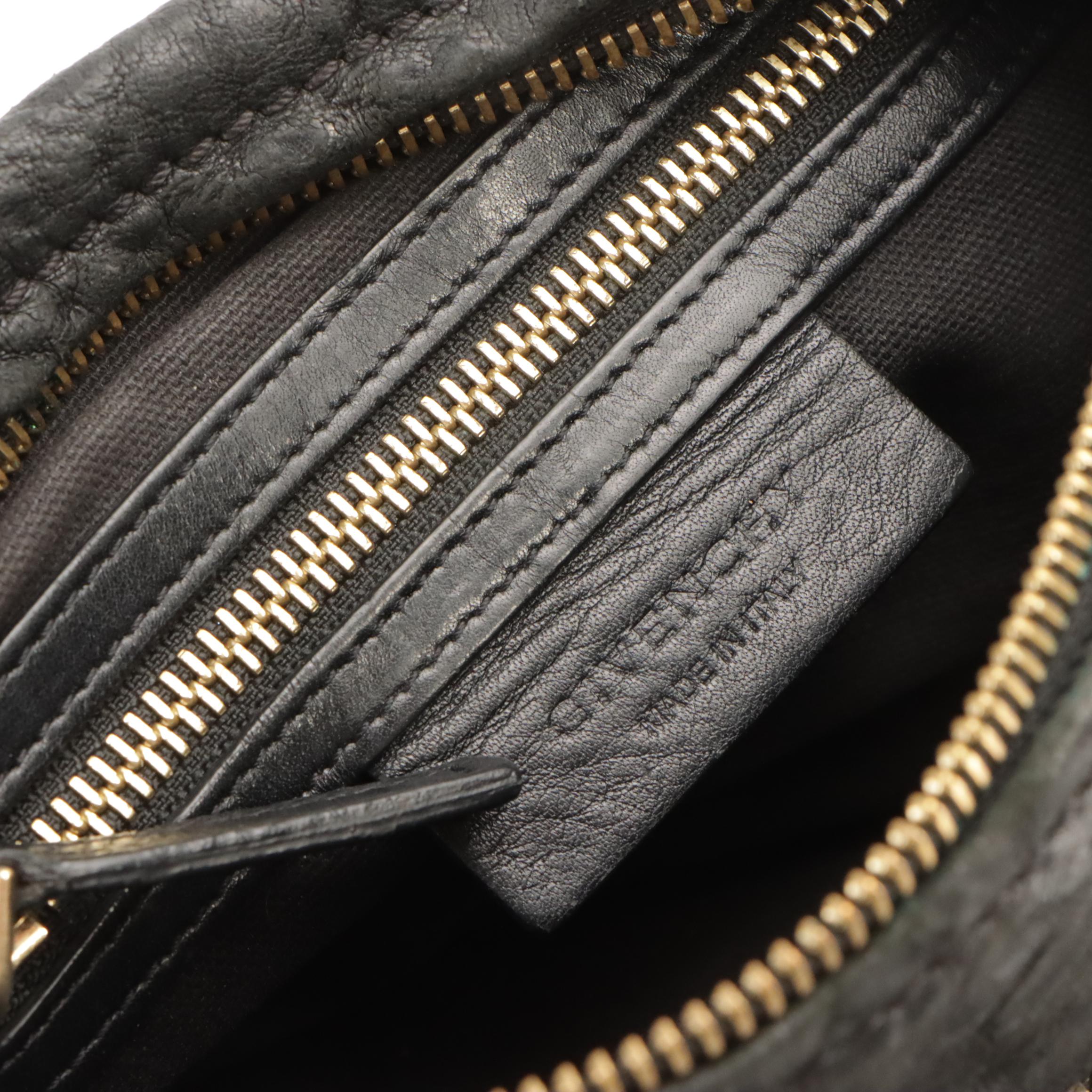 Givenchy Mini Pandora Crossbody Bag in Black Wrinkled Sheepskin Leather