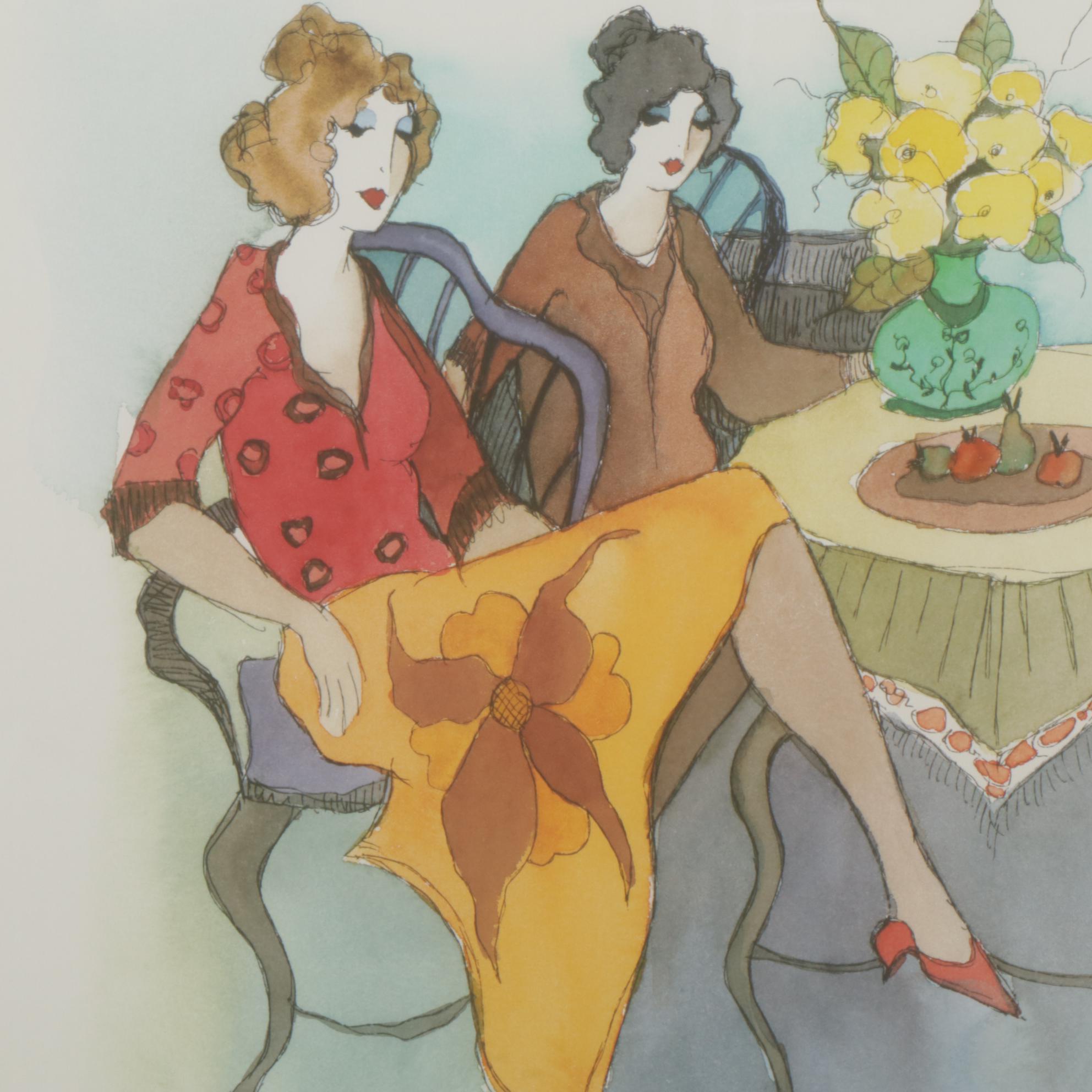 Seriolithograph after Itzchak Tarkay "Blissful Moments"