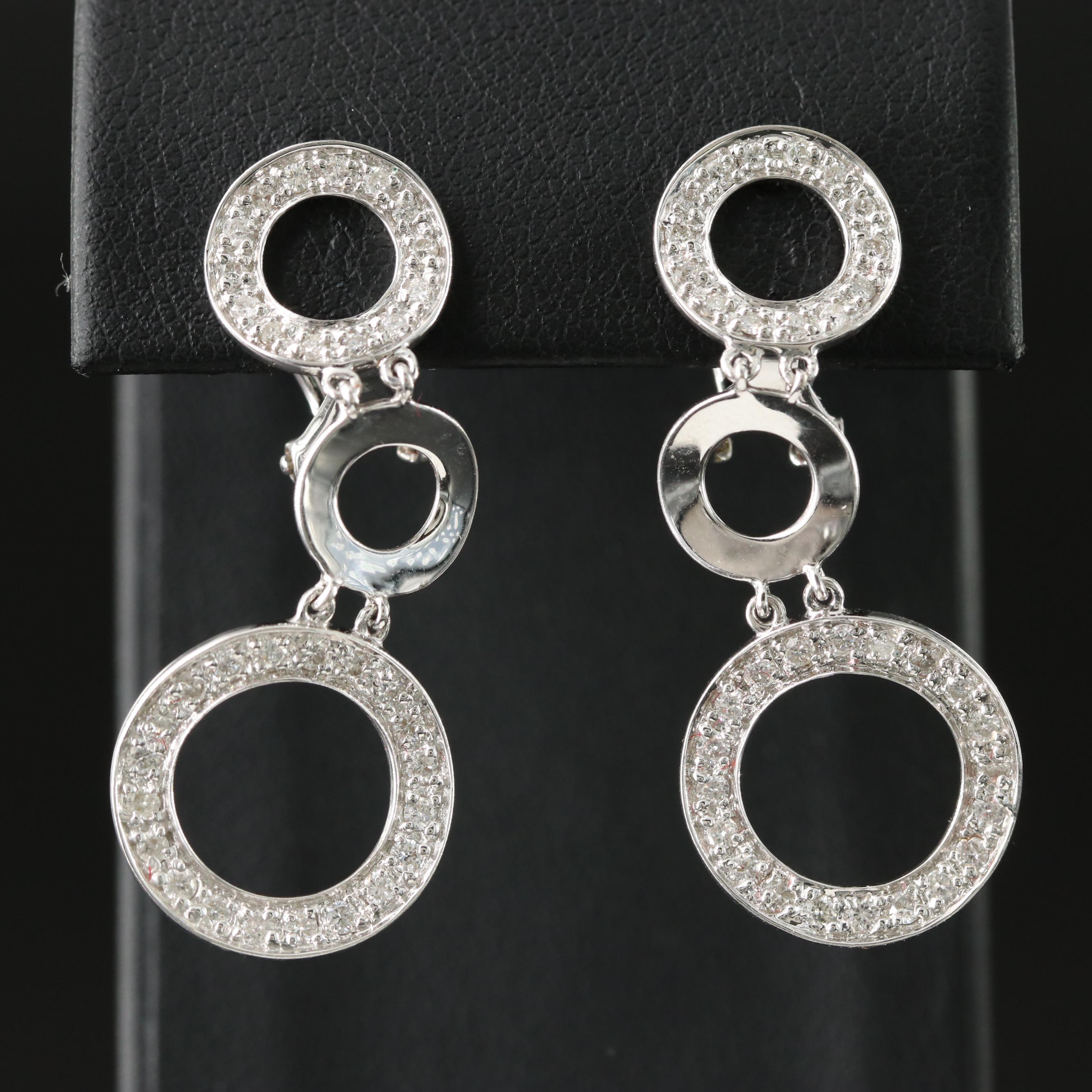 18K 0.92 CTW Diamond Drop Earrings