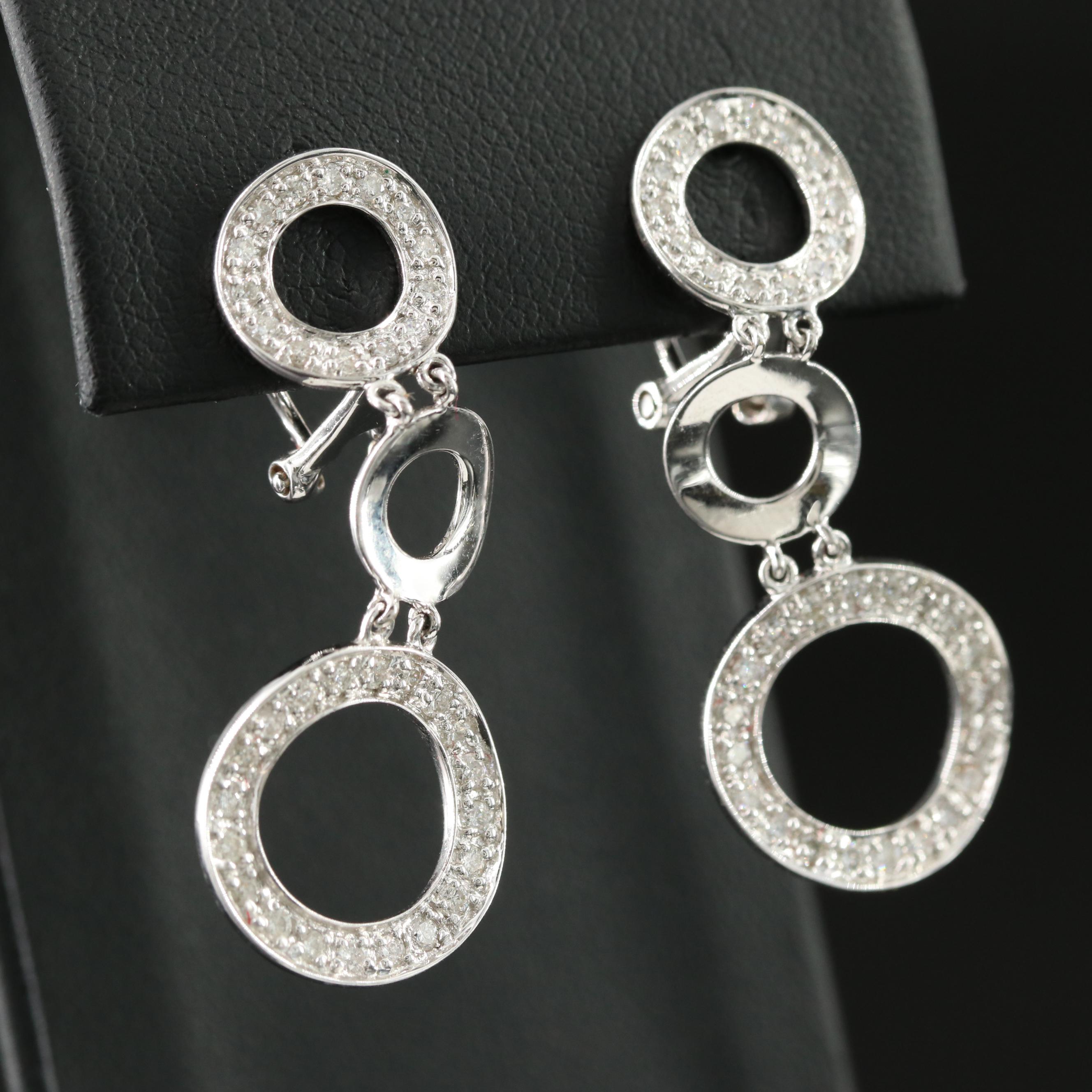18K 0.92 CTW Diamond Drop Earrings